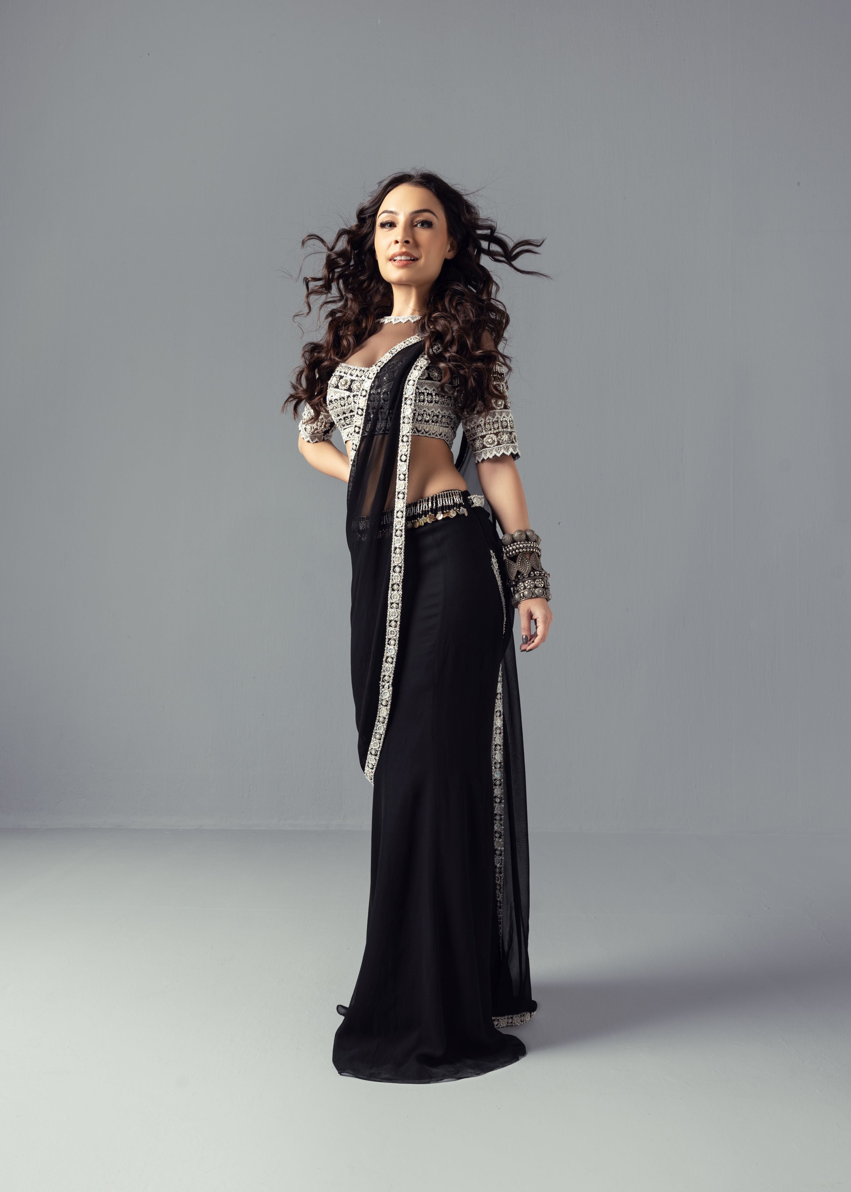 Black Aurora Saree