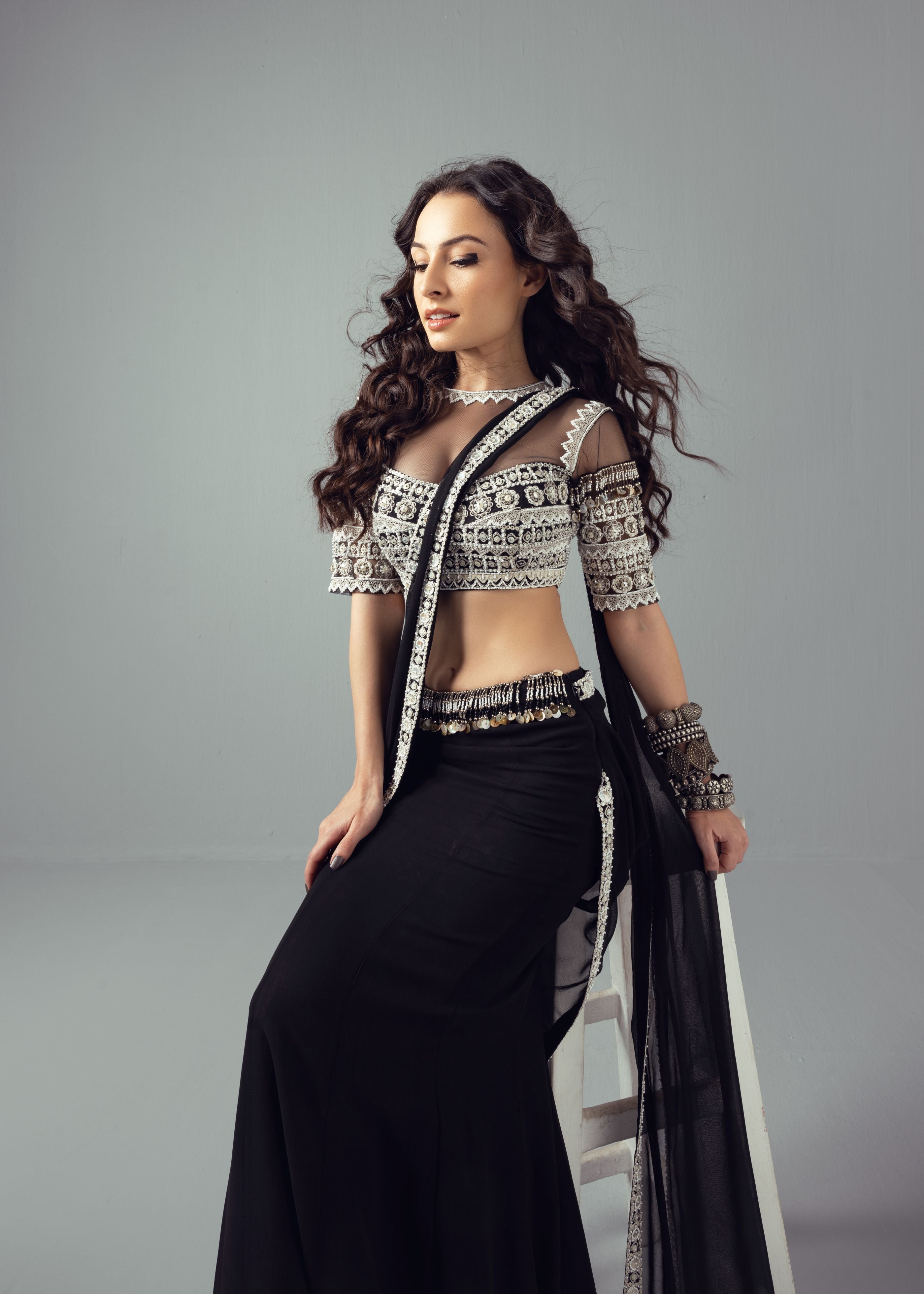 Black Aurora Saree