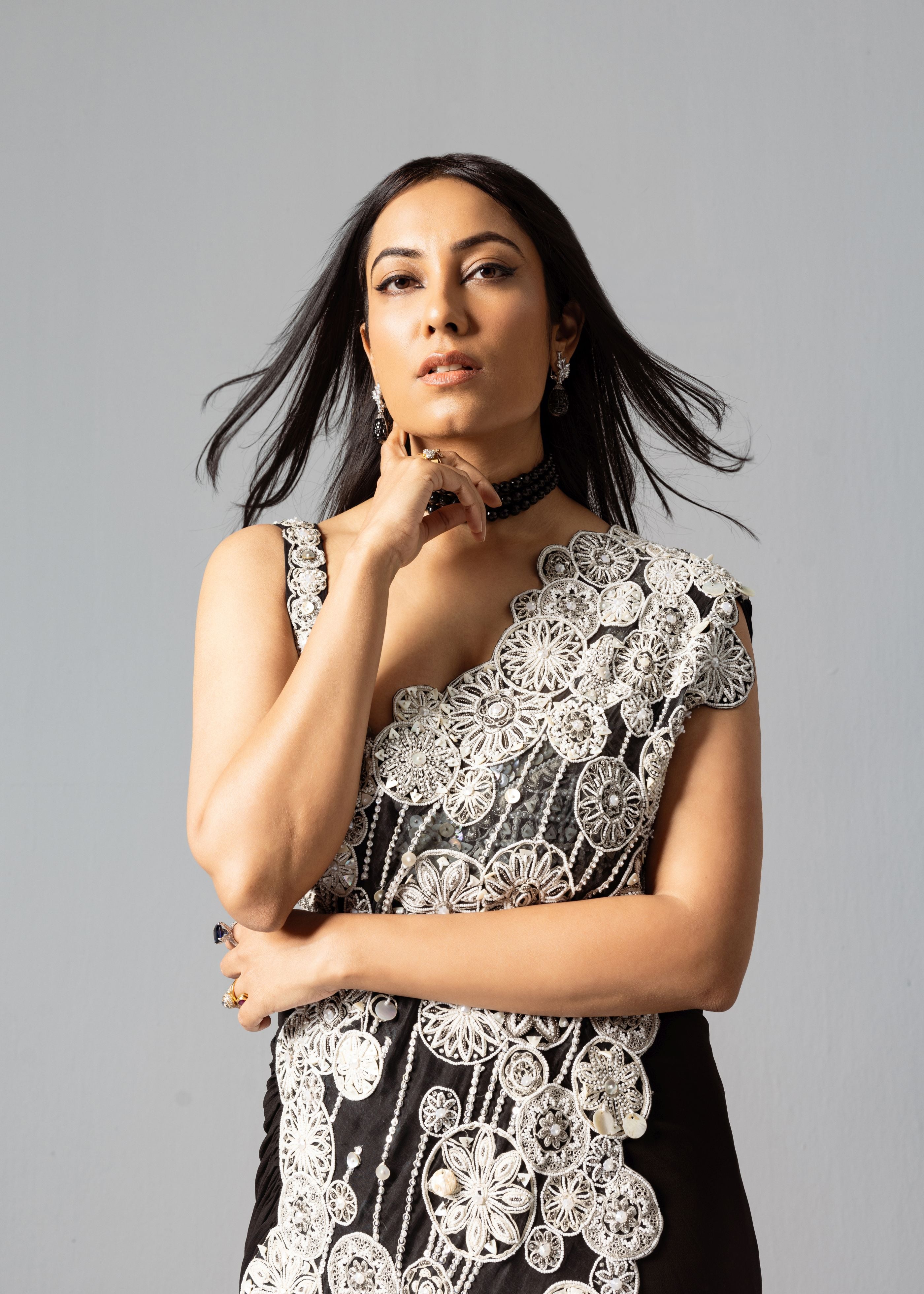 Black Heavy Pallu Saree