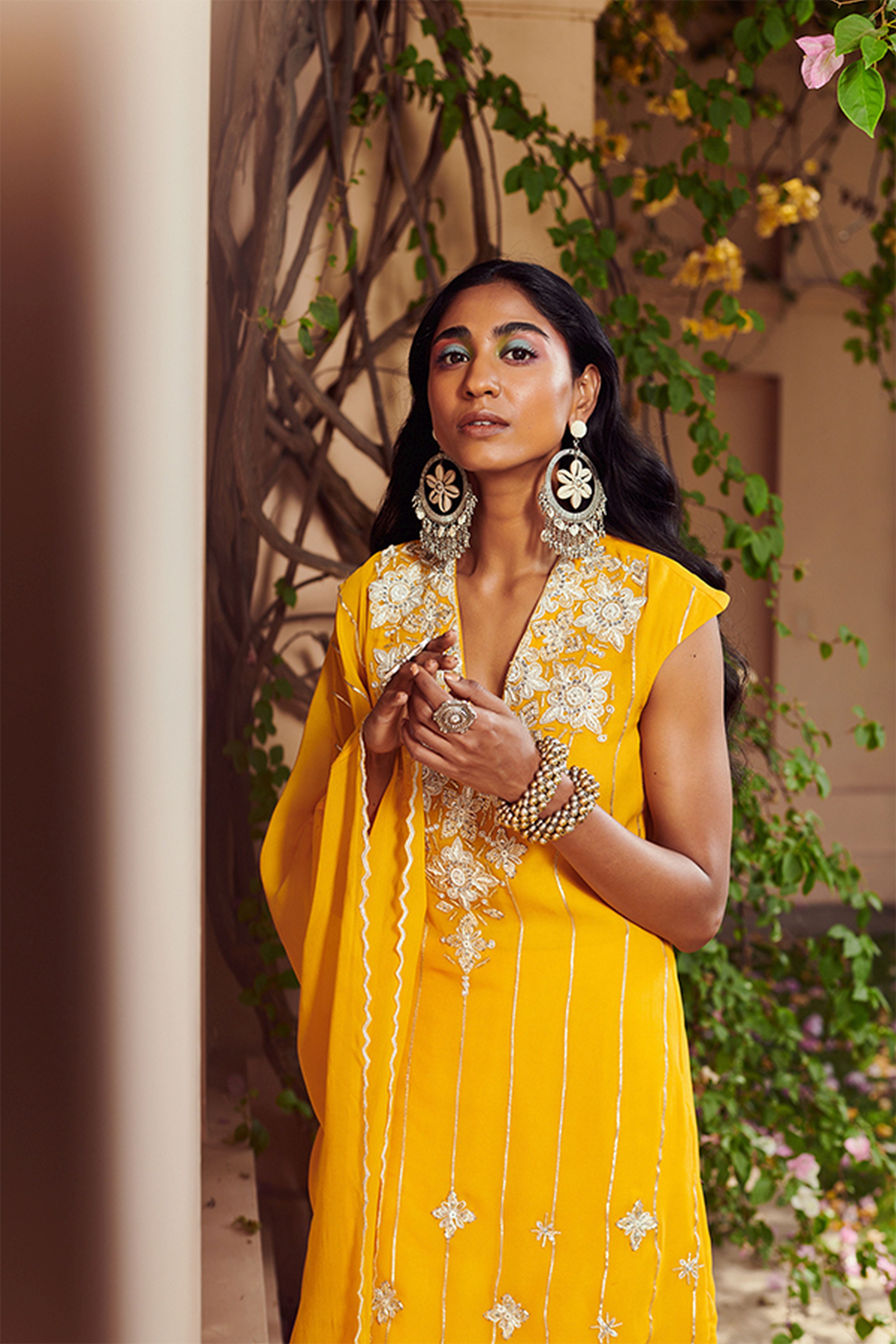 Yellow Kaftan Set