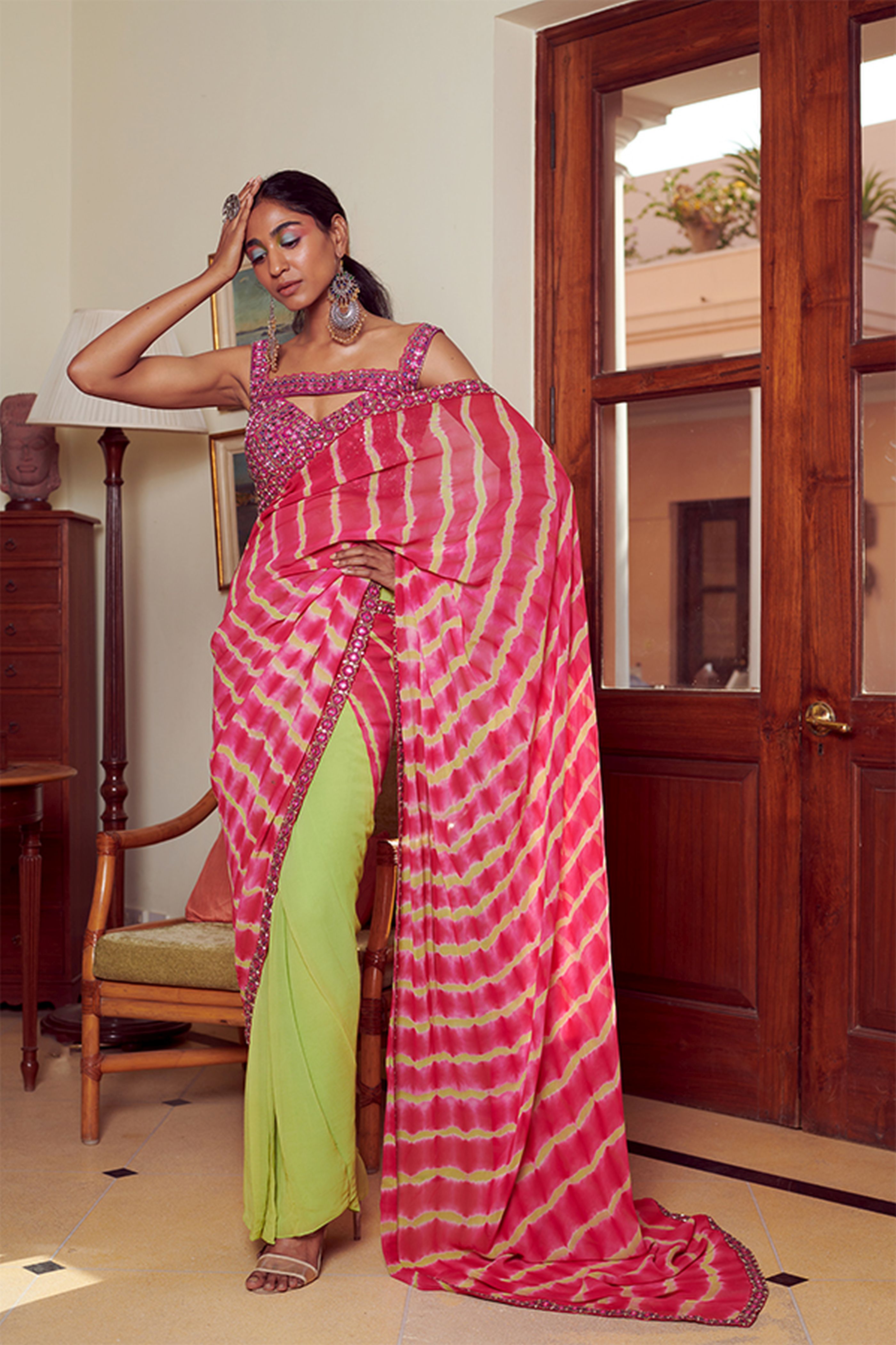 Multicolored Saree