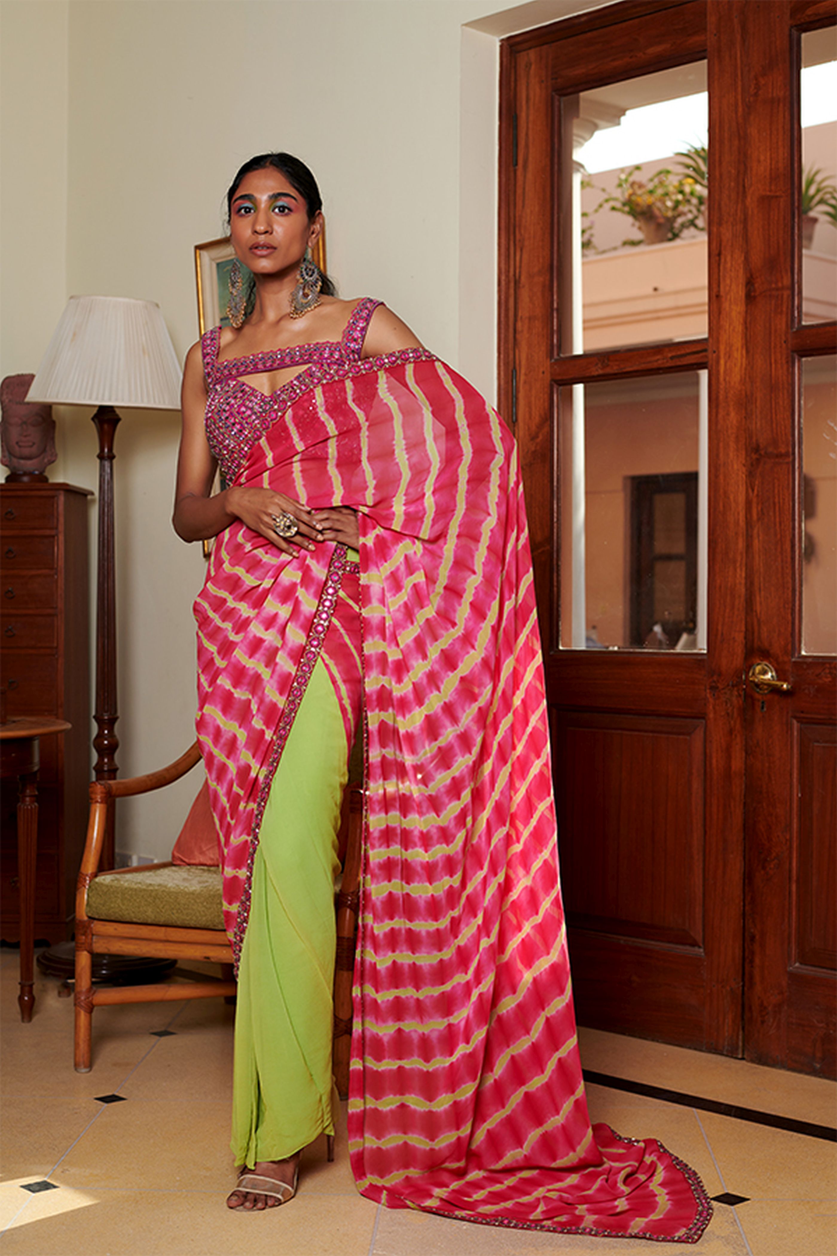 Multicolored Saree