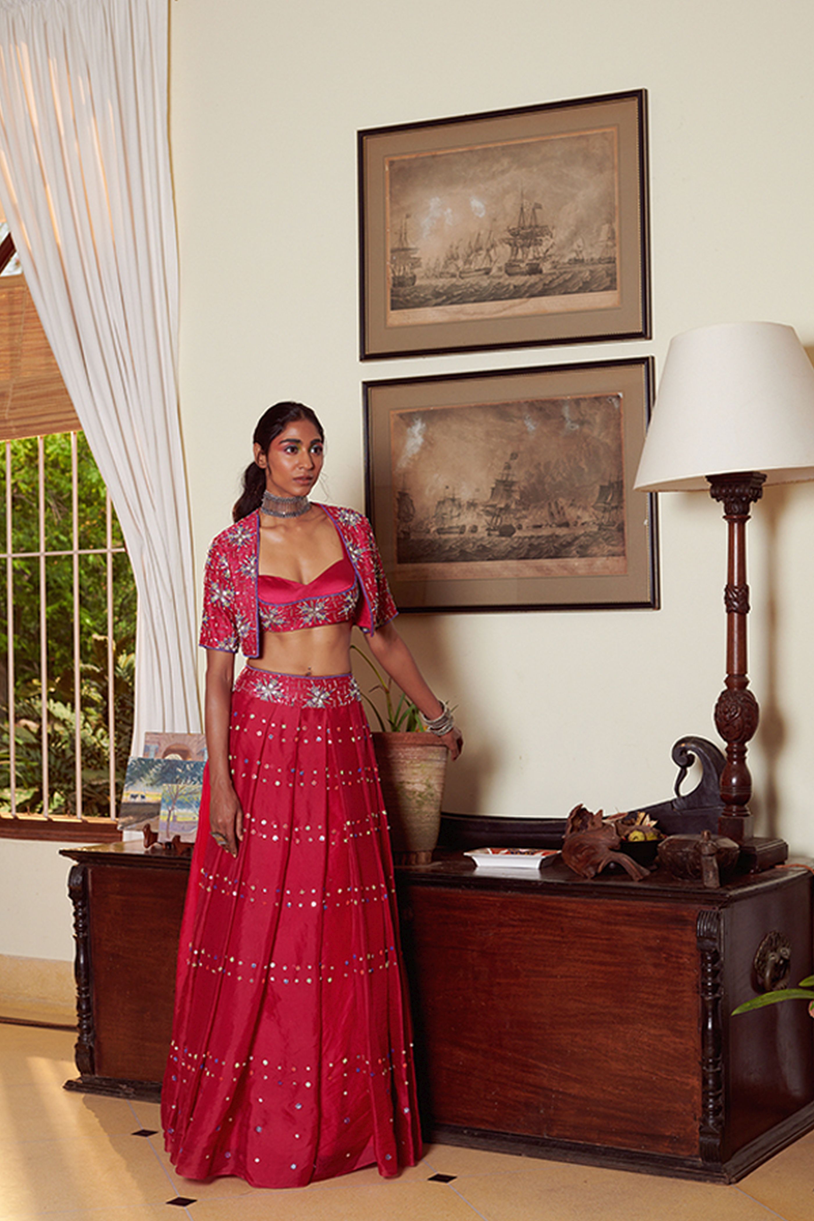 Rani Pink Lehenga Set