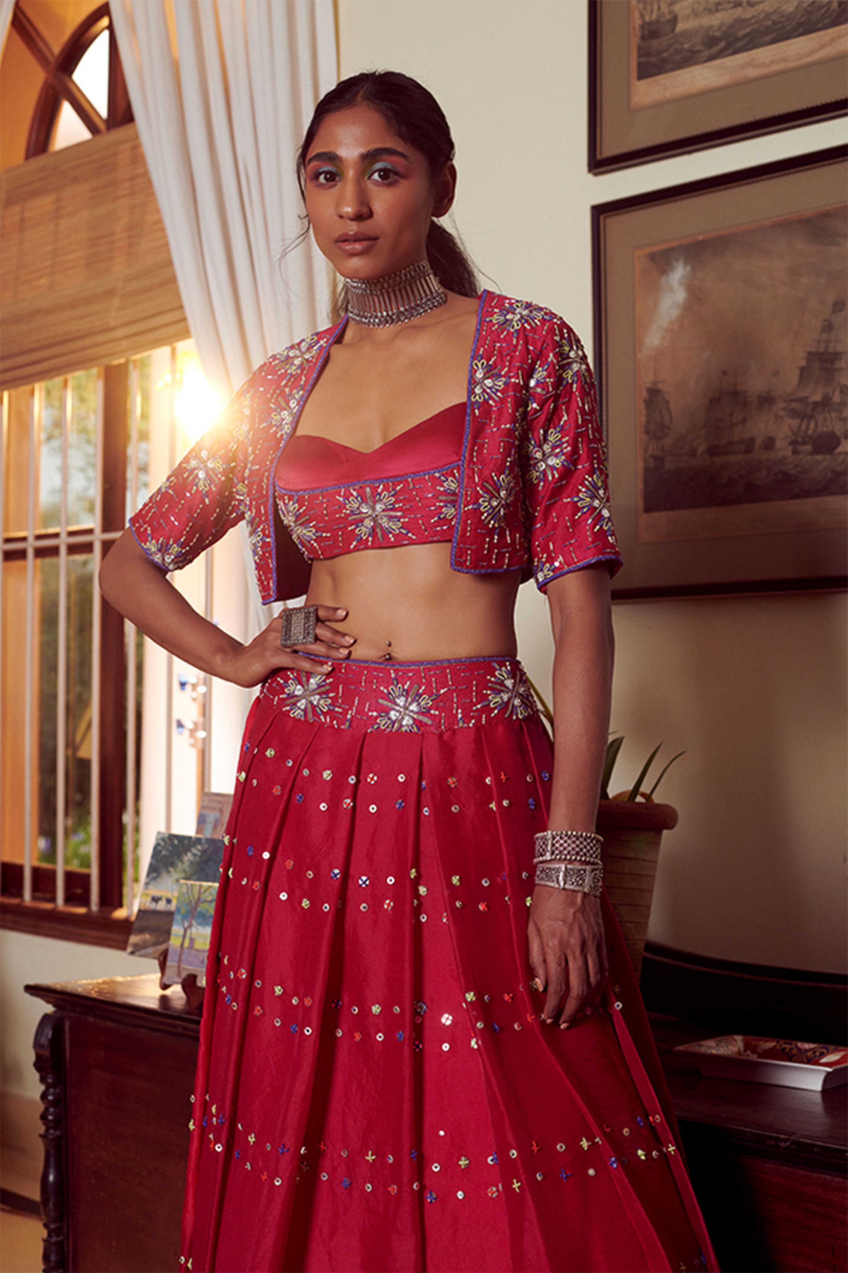 Rani Pink Lehenga Set