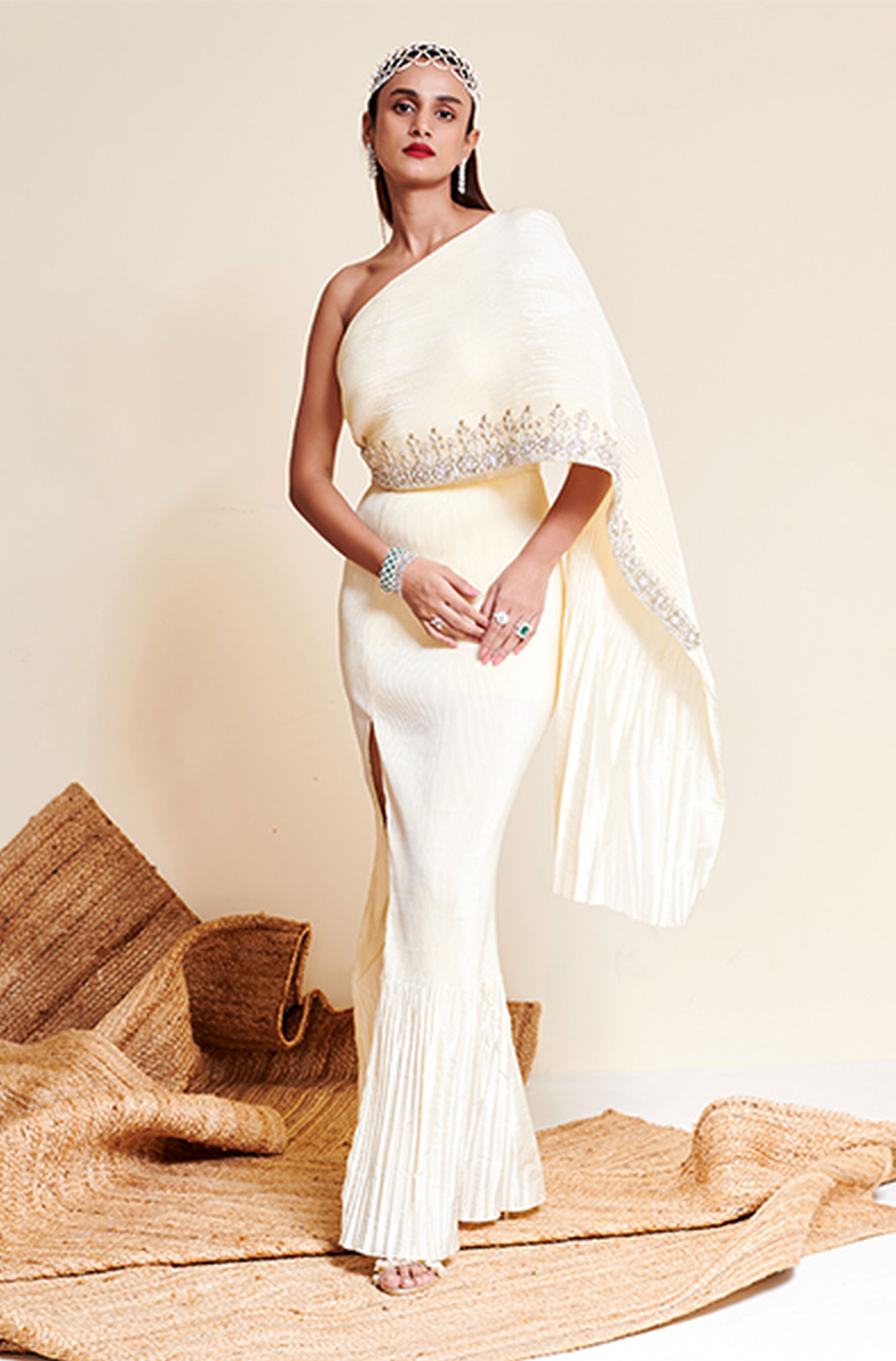 Raina Slit Saree Dress