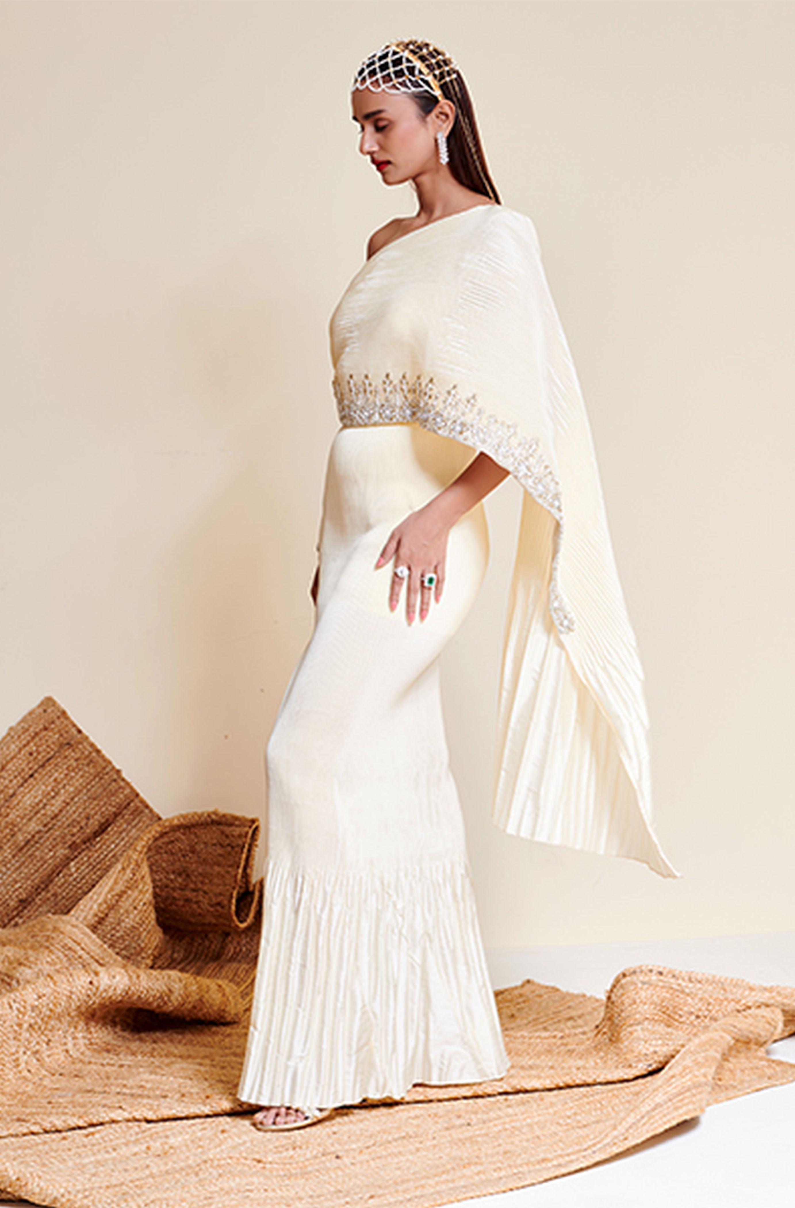 Raina Slit Saree Dress