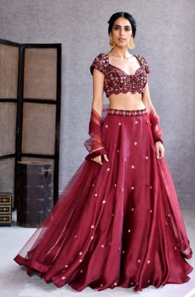 Crop-Top With Lehenga