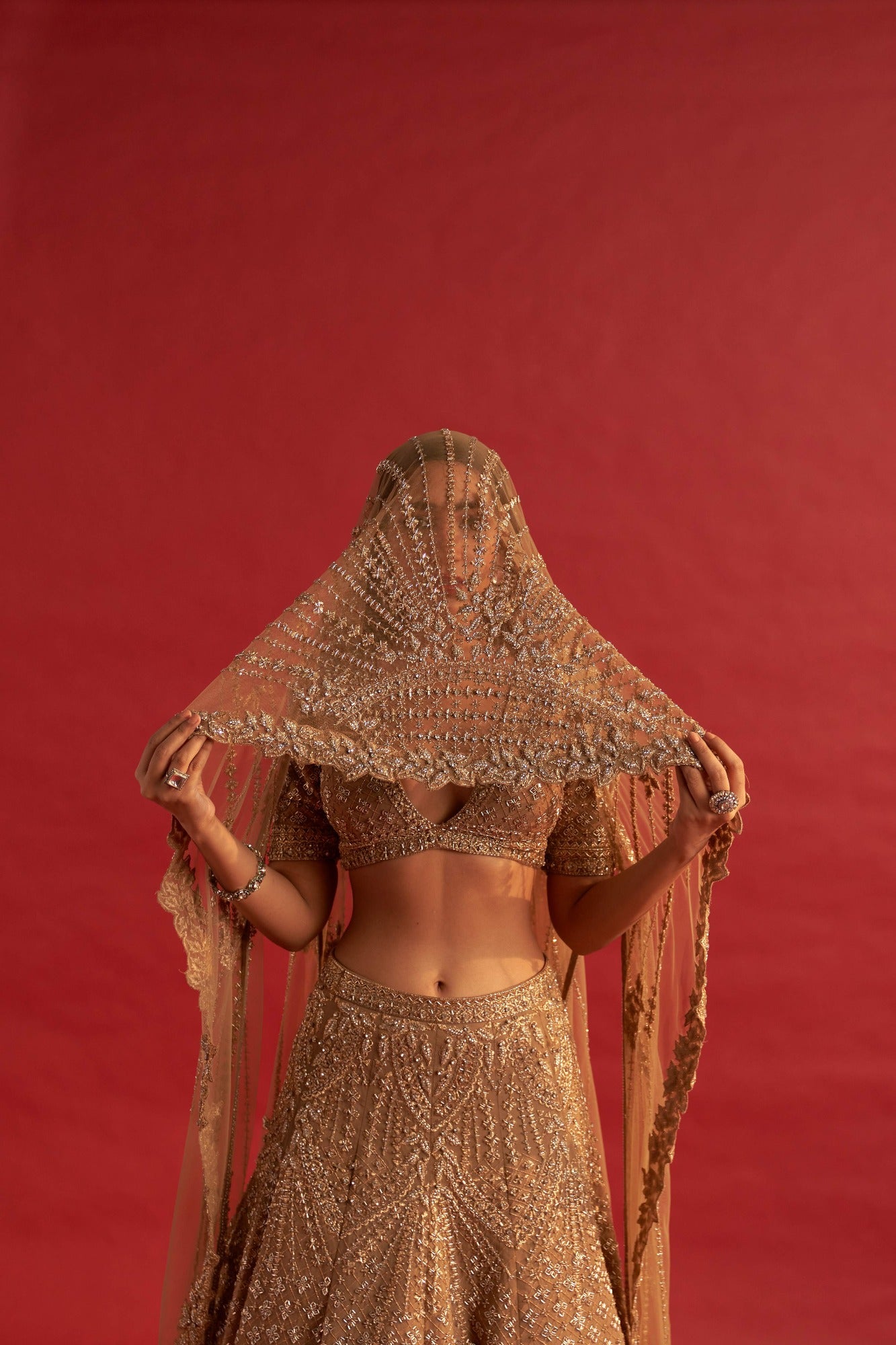 Caramel Gold Lehenga Set