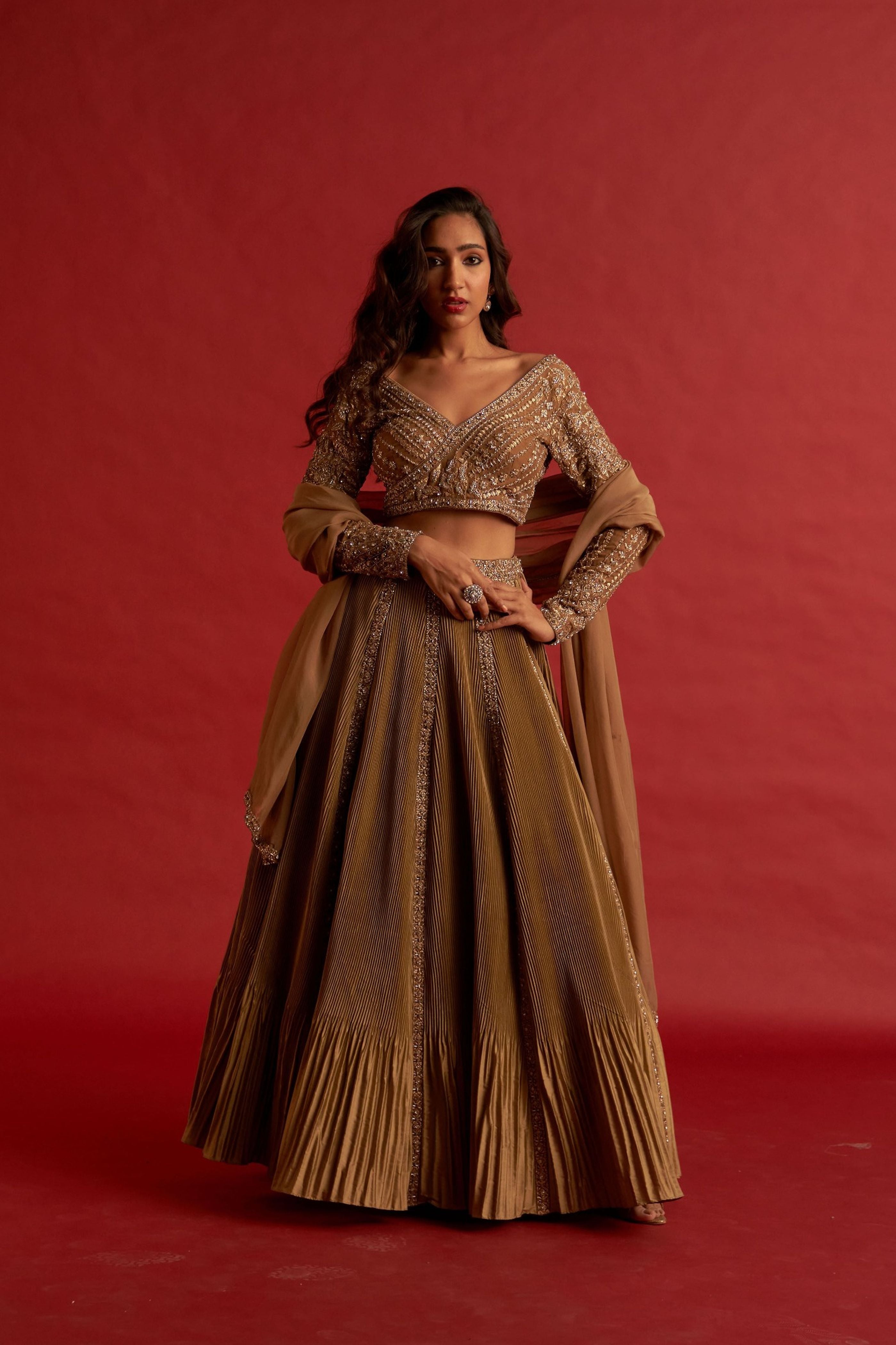 Honeyed Lehenga Set