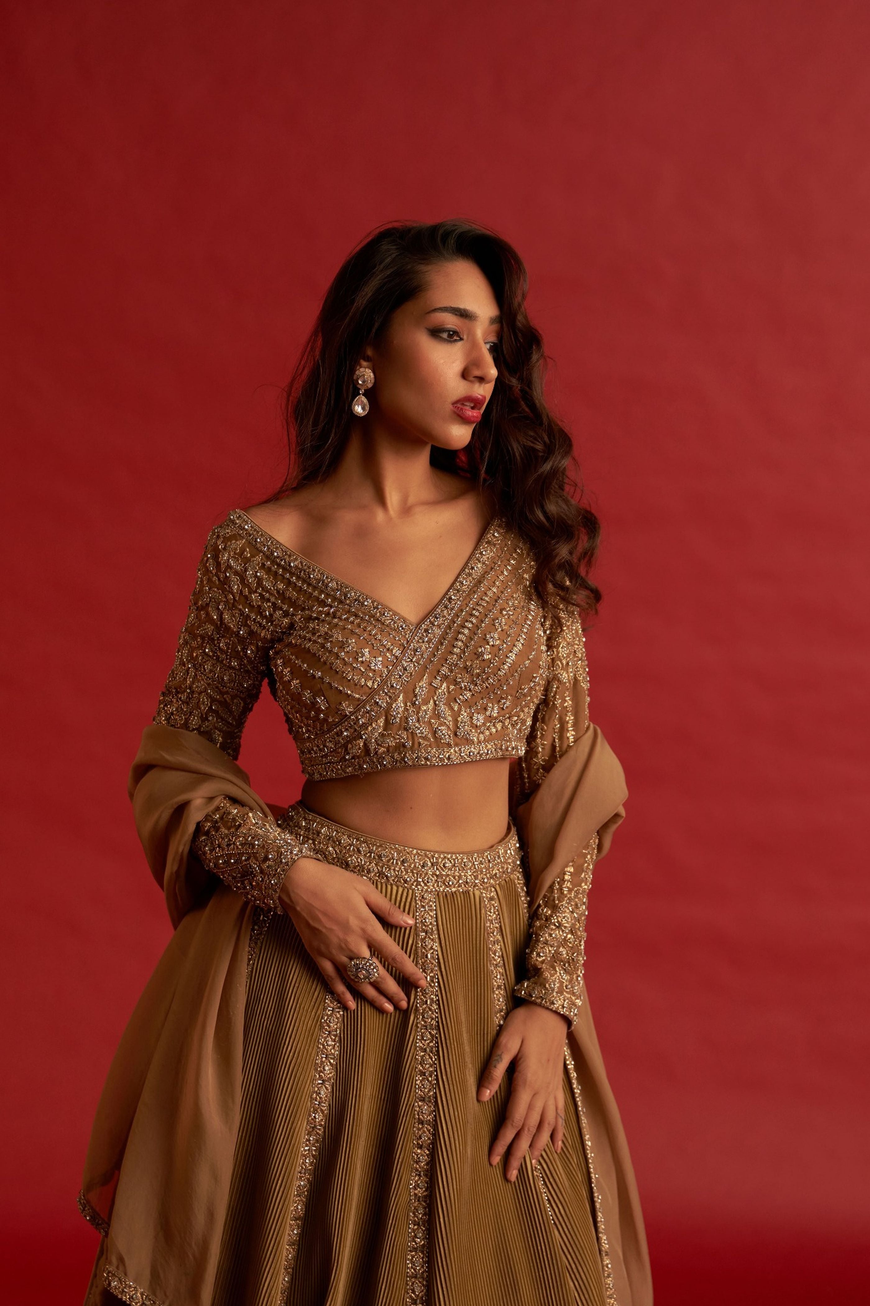 Honeyed Lehenga Set