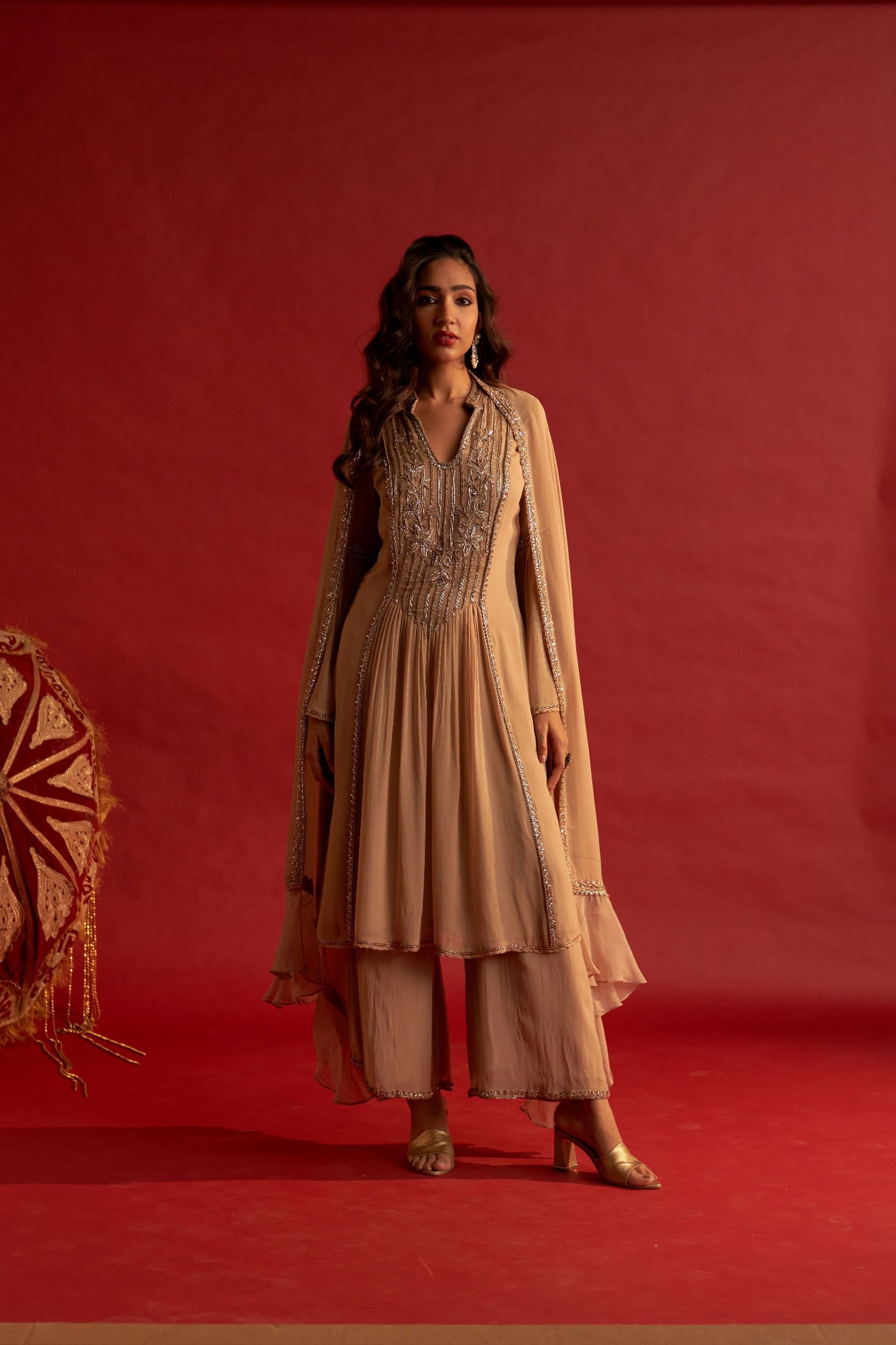 Golden Beige Suit Set