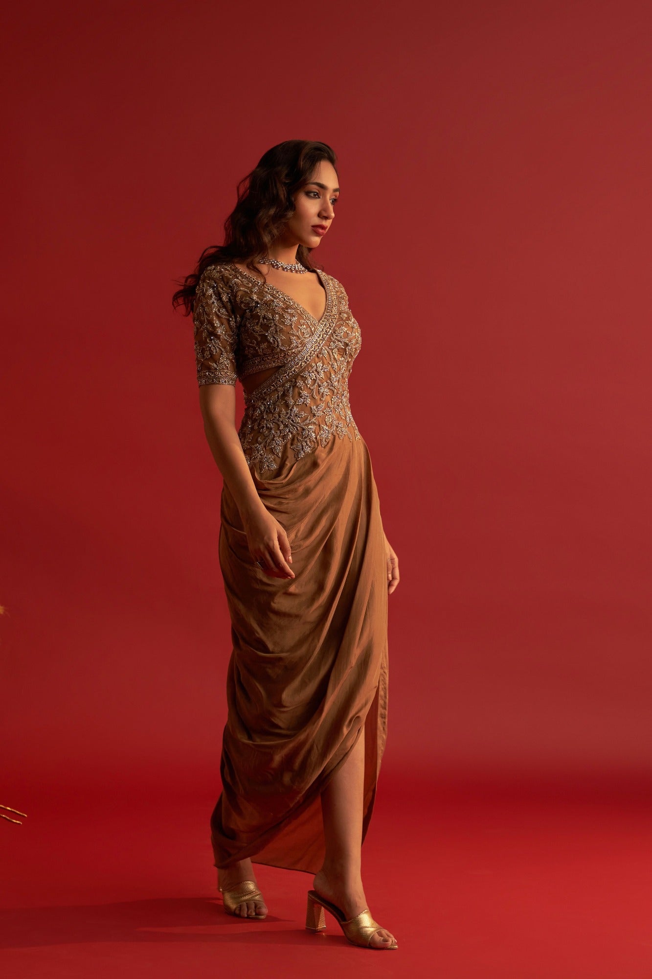 Dusky Gold Gown