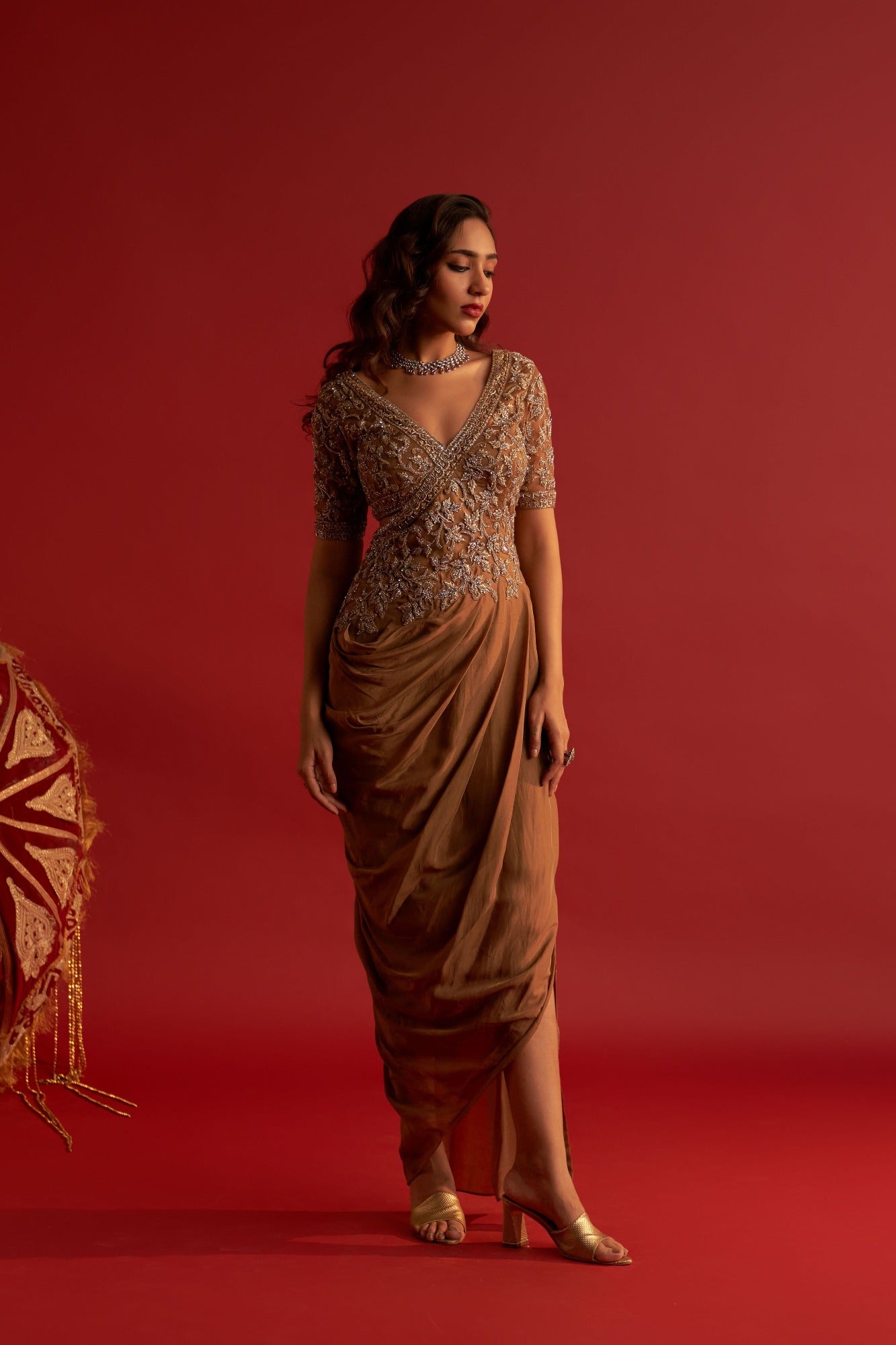 Dusky Gold Gown