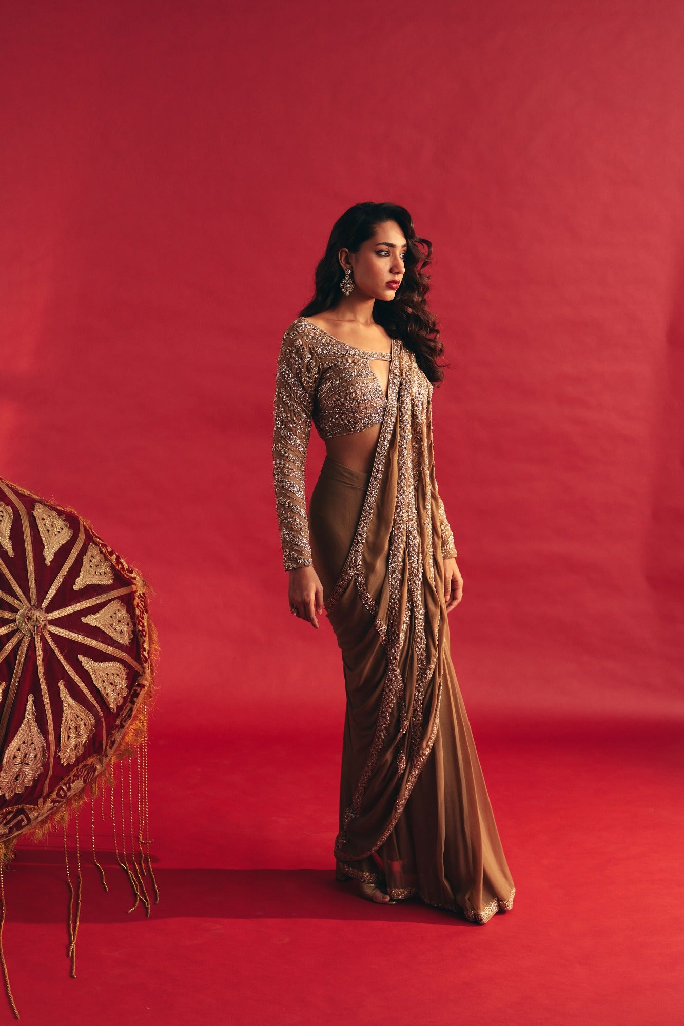Aurous Pre Stitched Saree