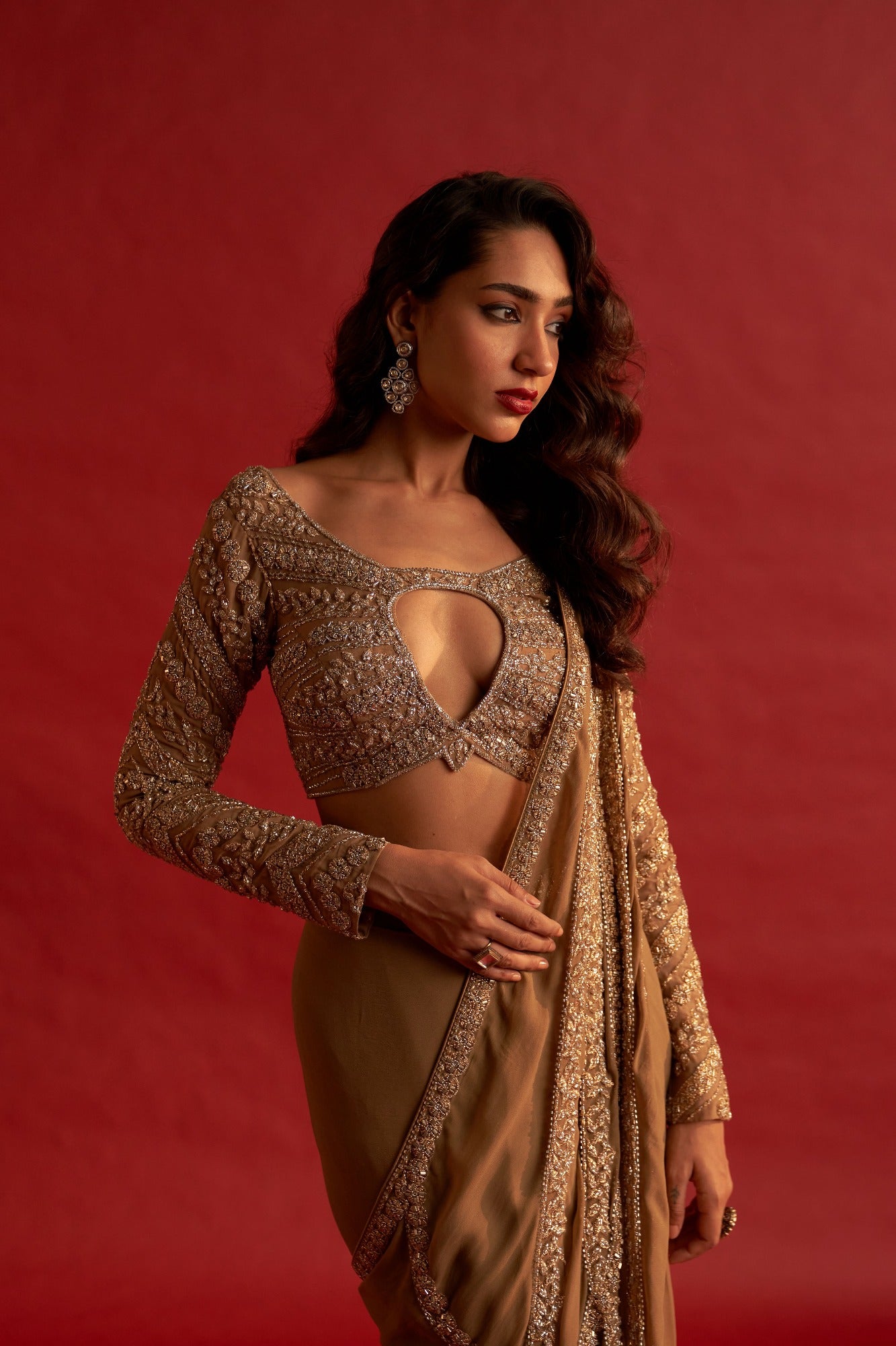 Aurous Pre Stitched Saree