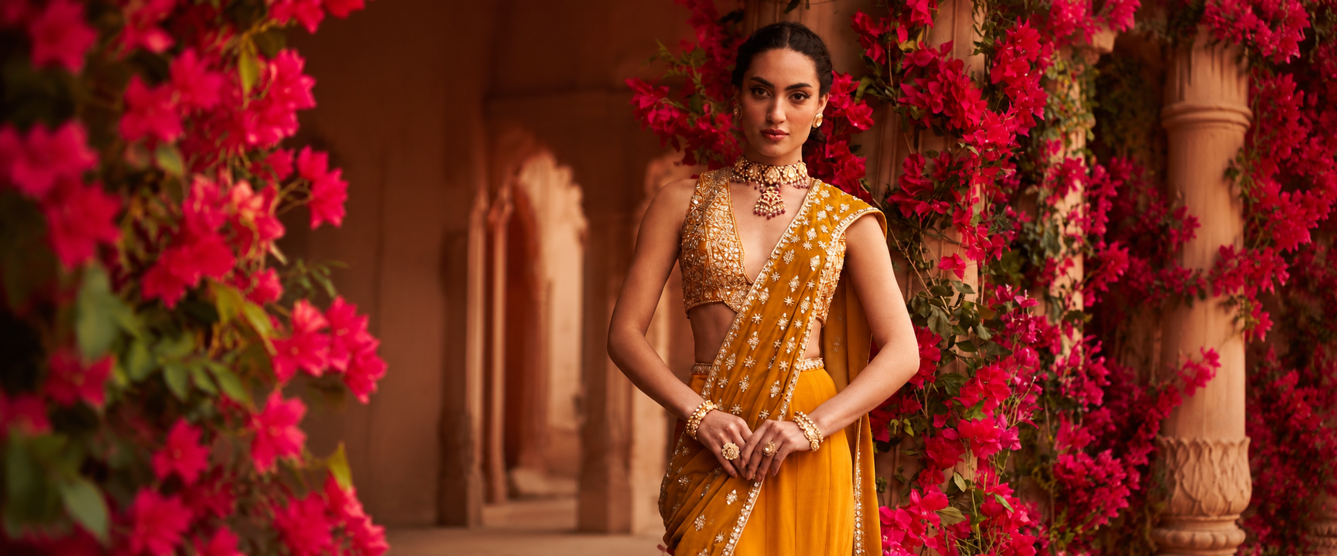 The Pre Drape Saree Is Having Its Moment