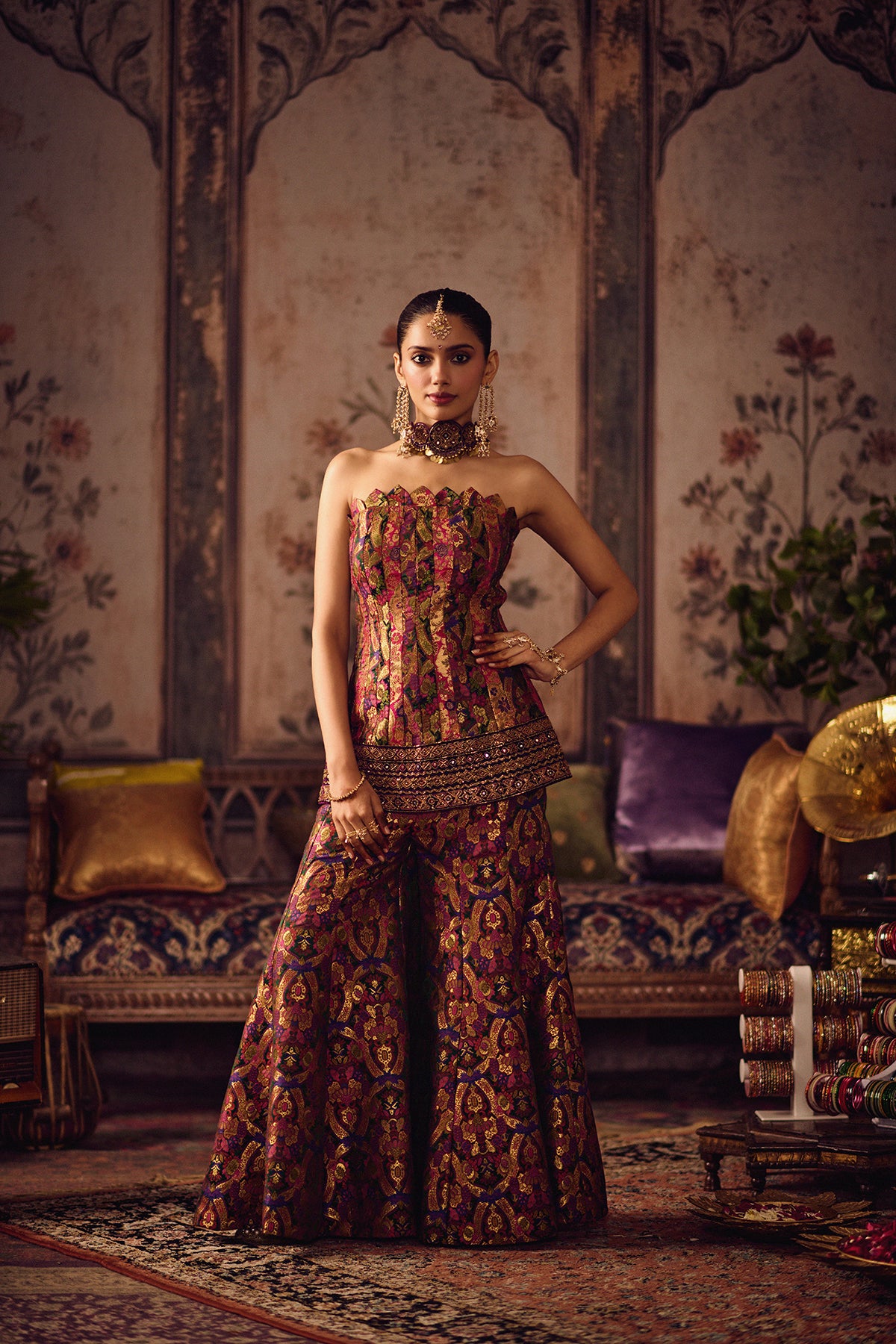 Khwaab Rang Corset sharara set