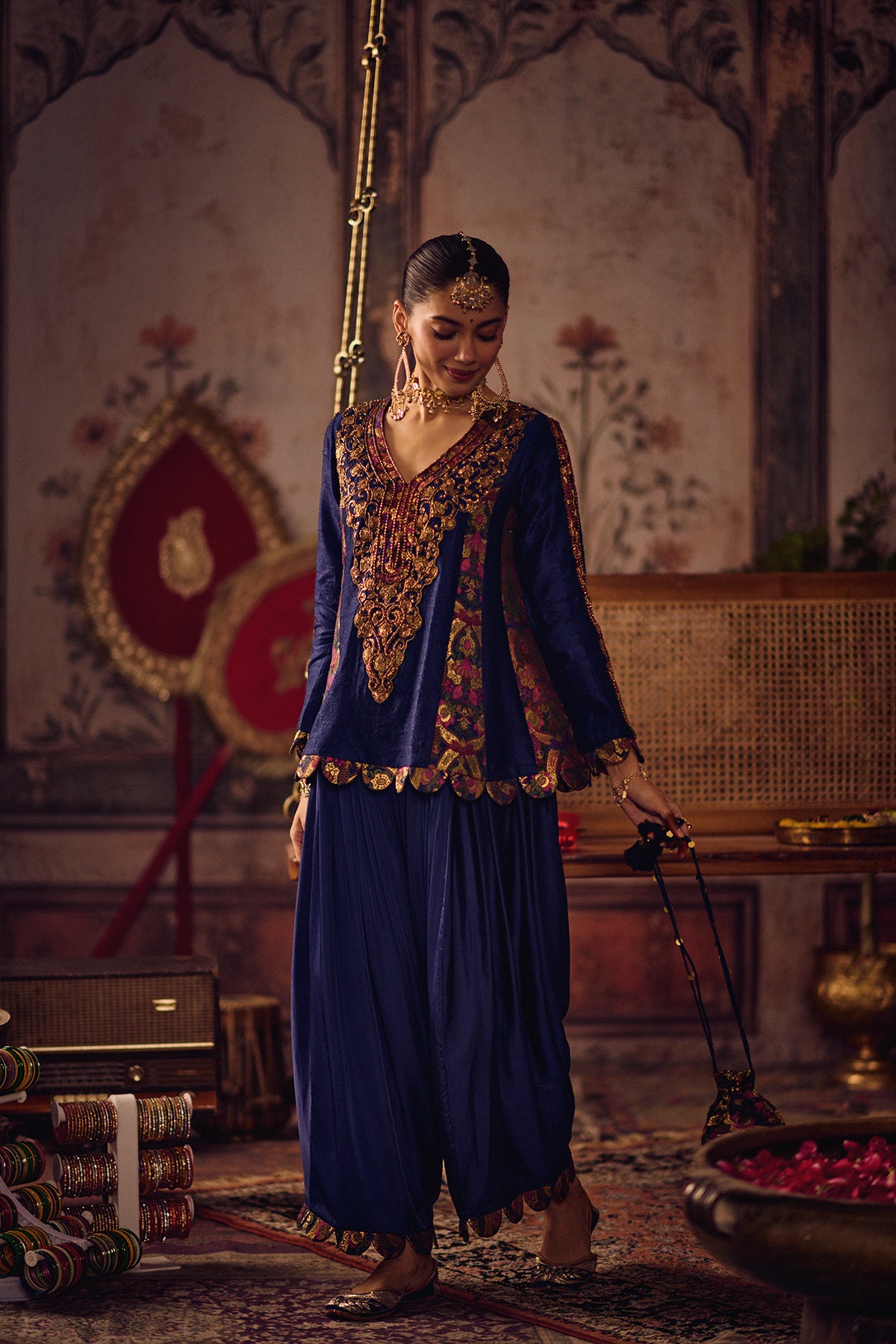 Neela Khaab Peplum Set