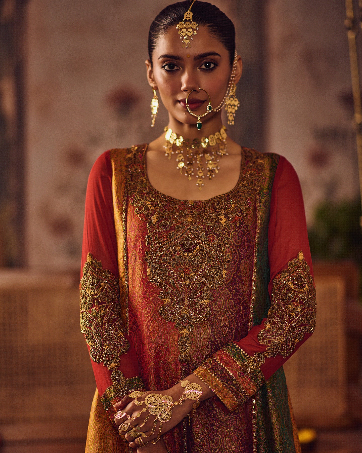 Rang Kali kurta sharara Set