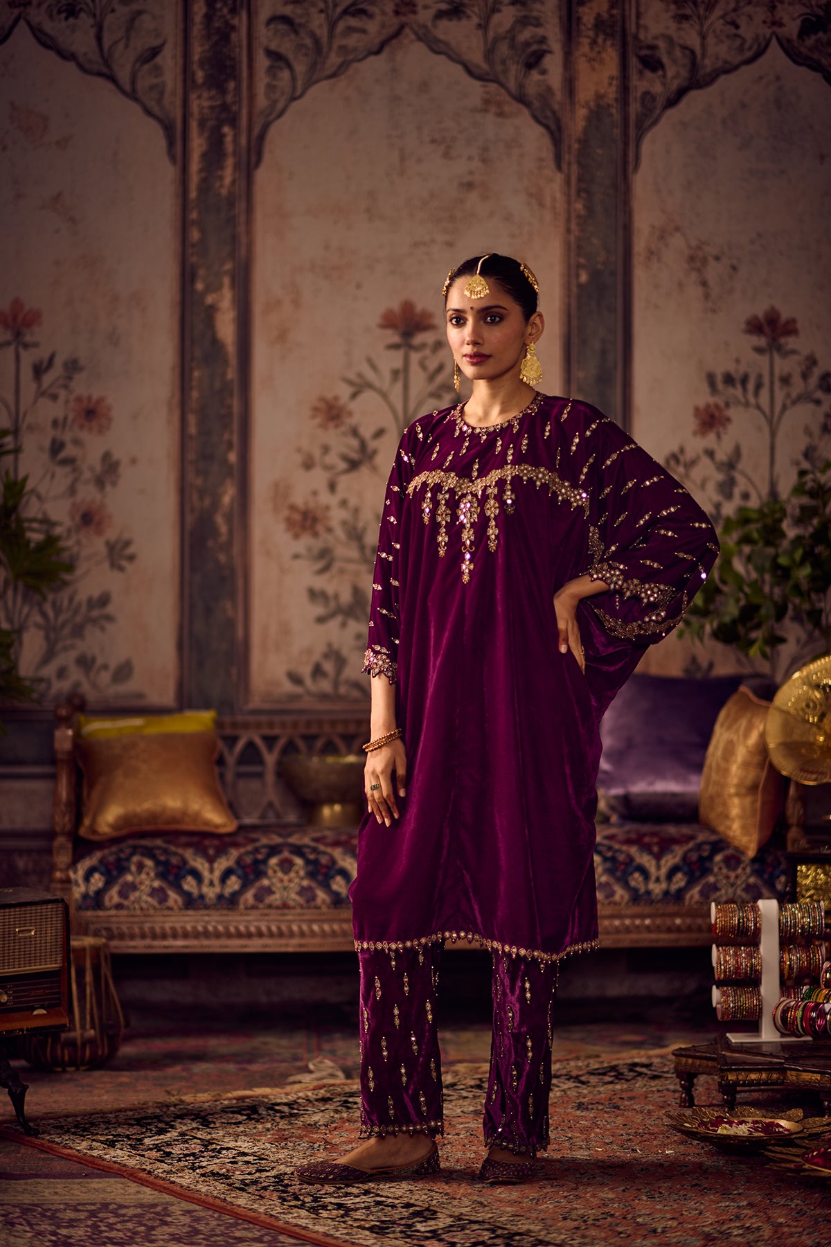 Jamuni sunhera kurta salwar set