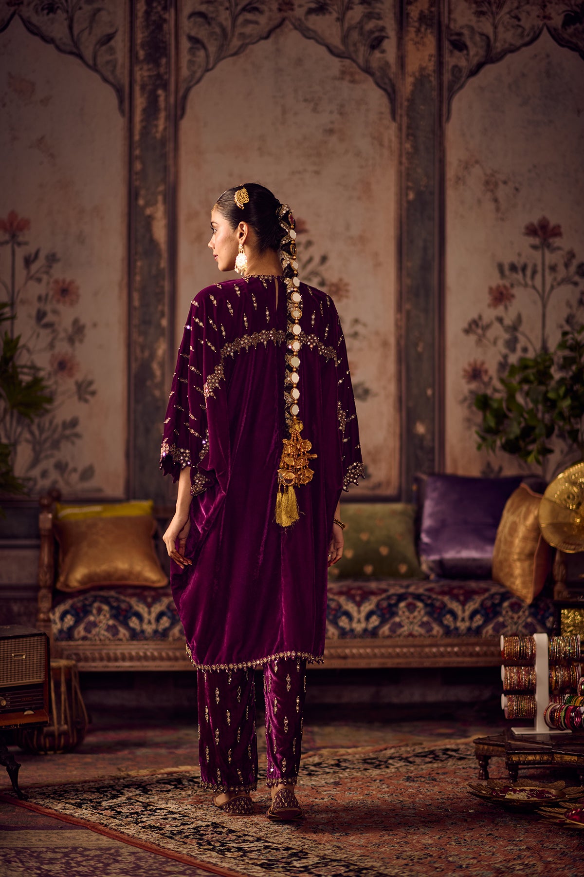 Jamuni sunhera kurta salwar set