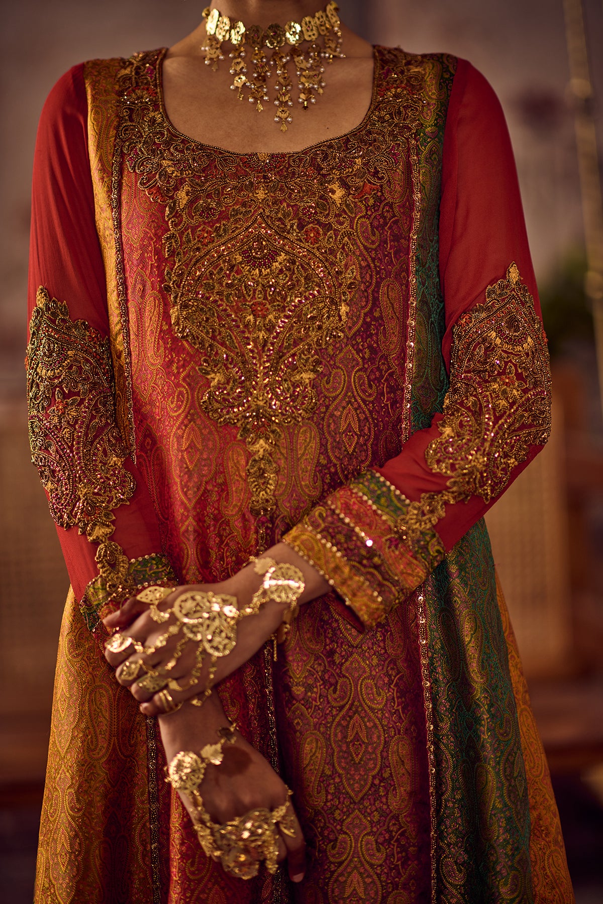 Rang Kali kurta sharara Set