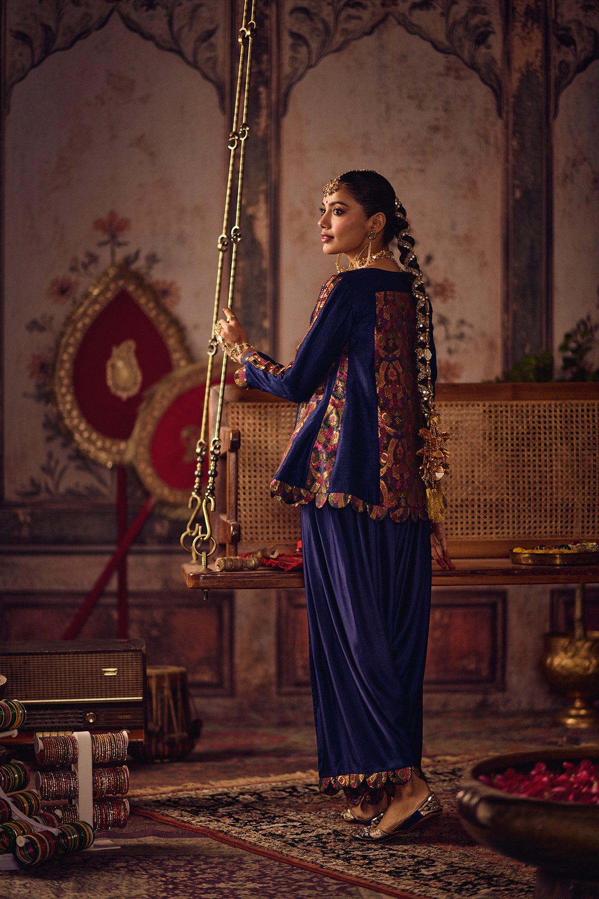 Neela Khaab Peplum Set