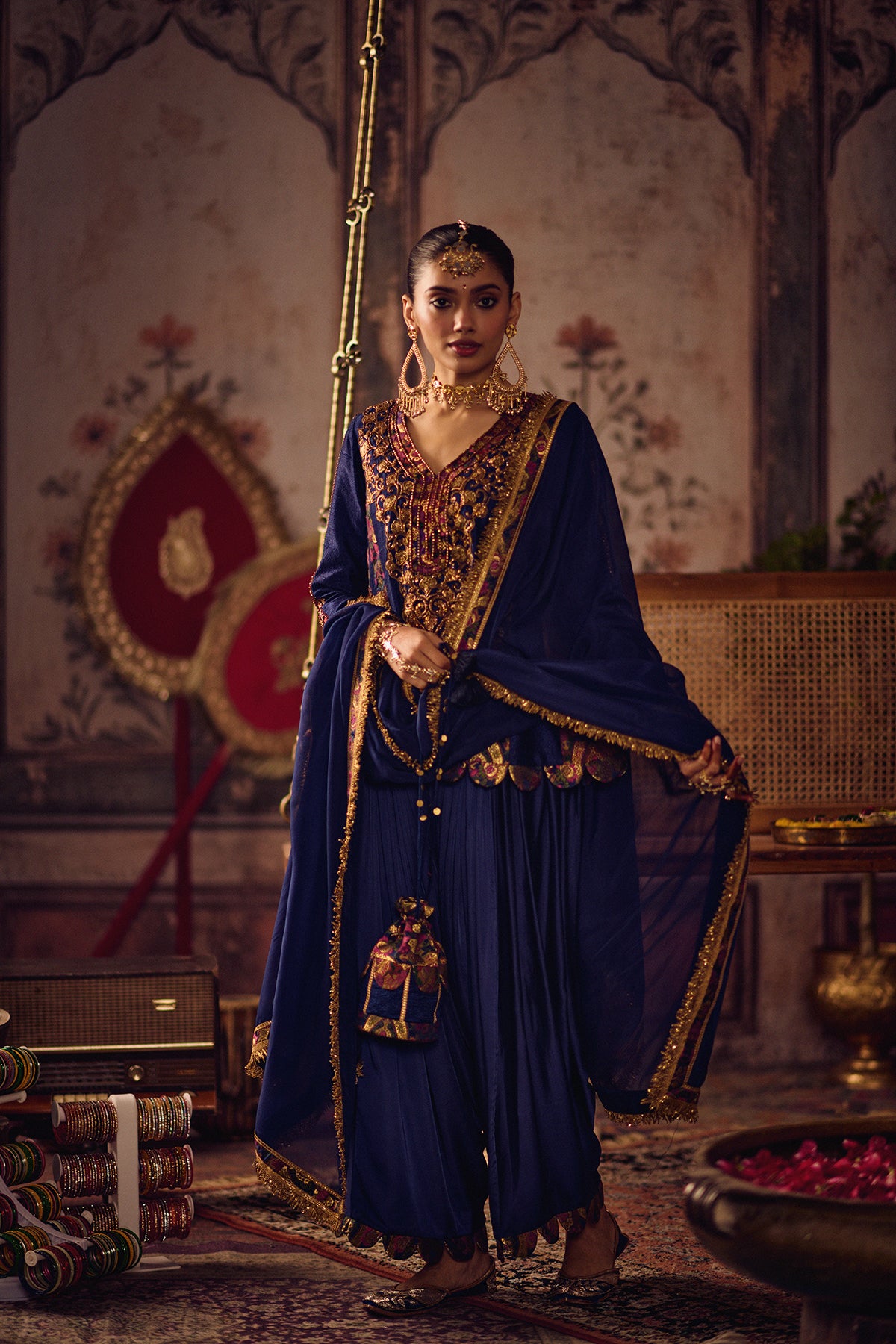 Neela Khaab Peplum Set