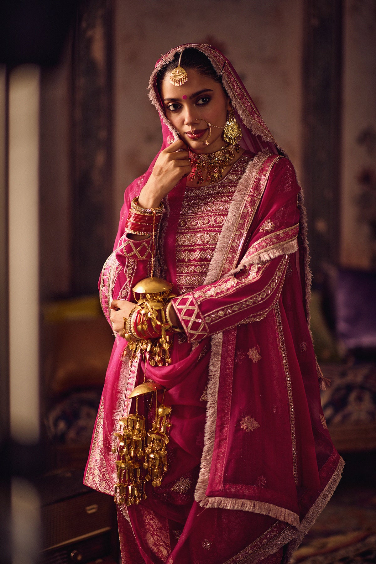 Gulabi Banarasi Salwar Set