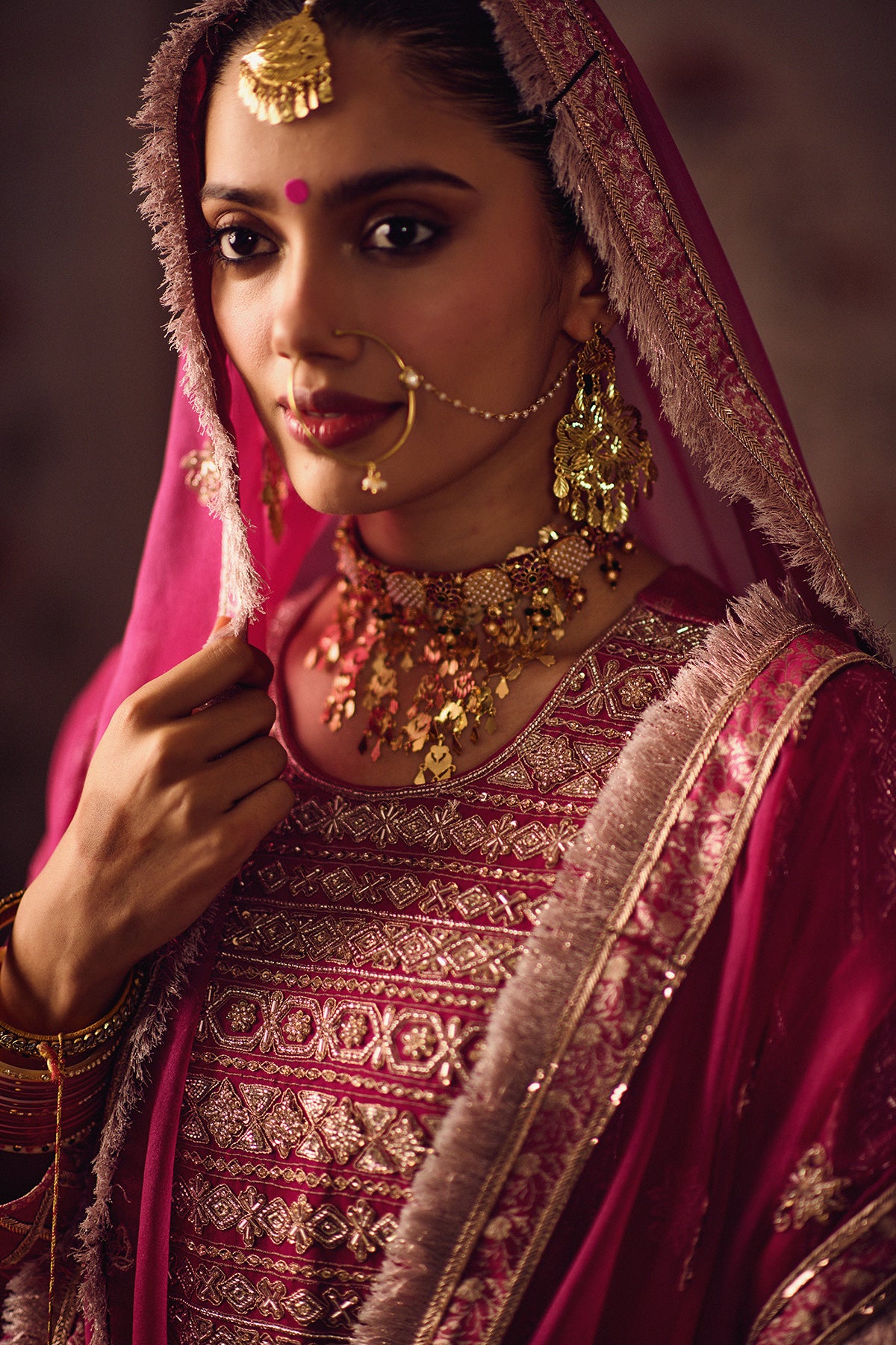 Gulabi Banarasi Salwar Set