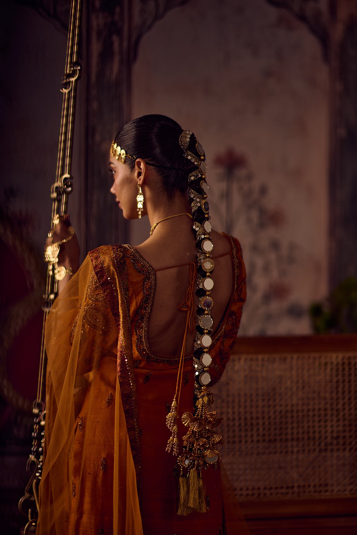 Zardozi Kesari Kurta sharara Set