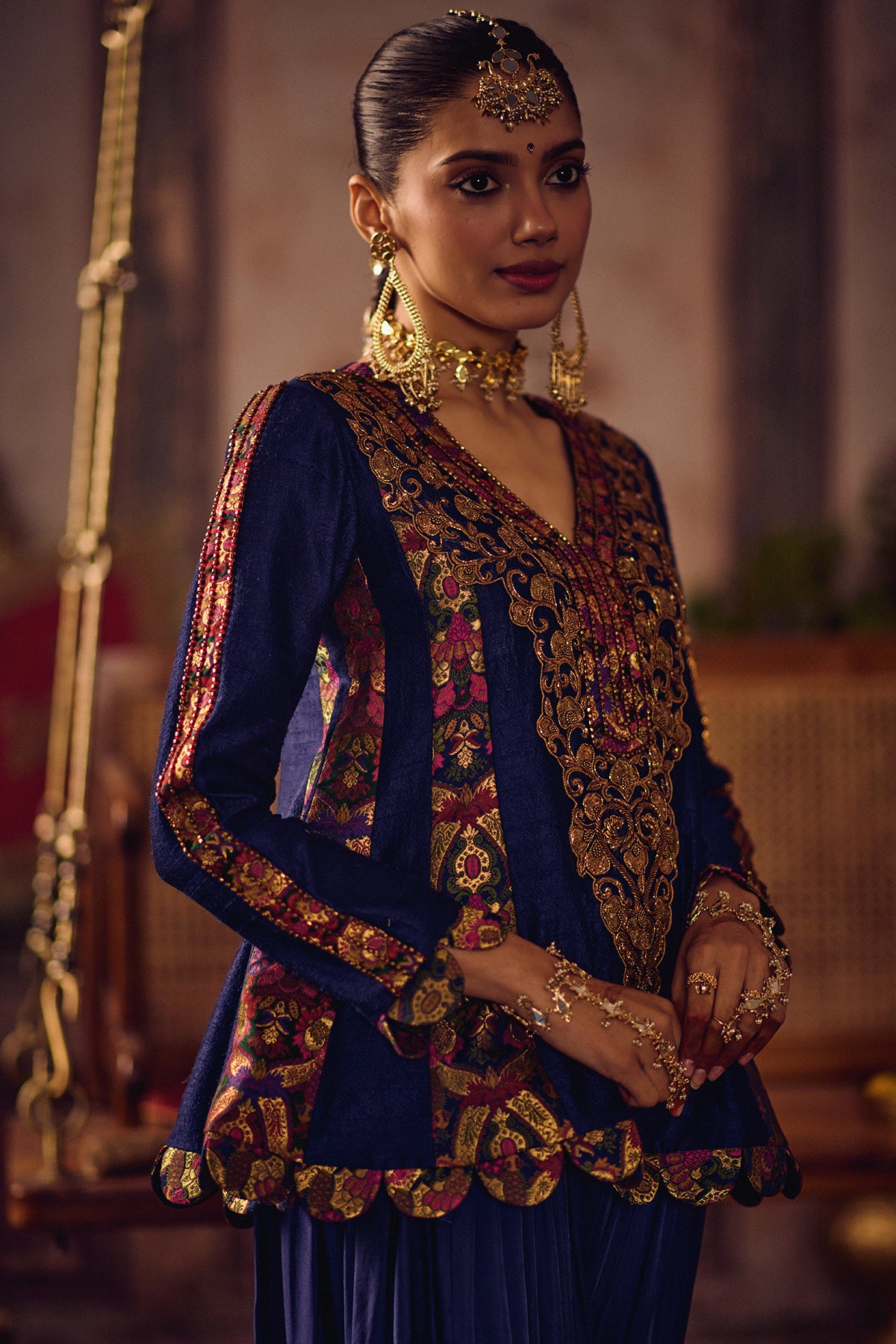 Neela Khaab Peplum Set