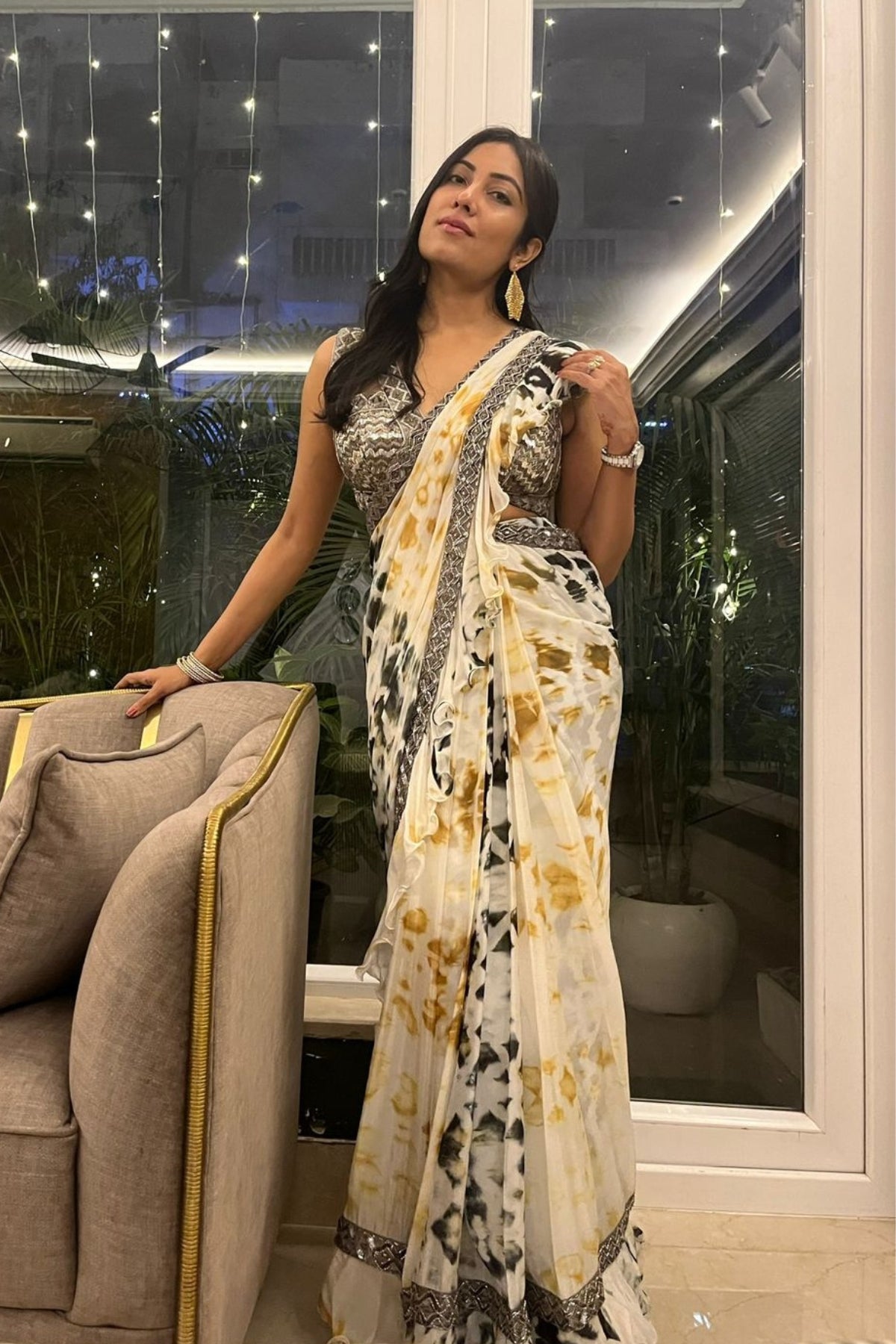 Zuri Ruffle Saree