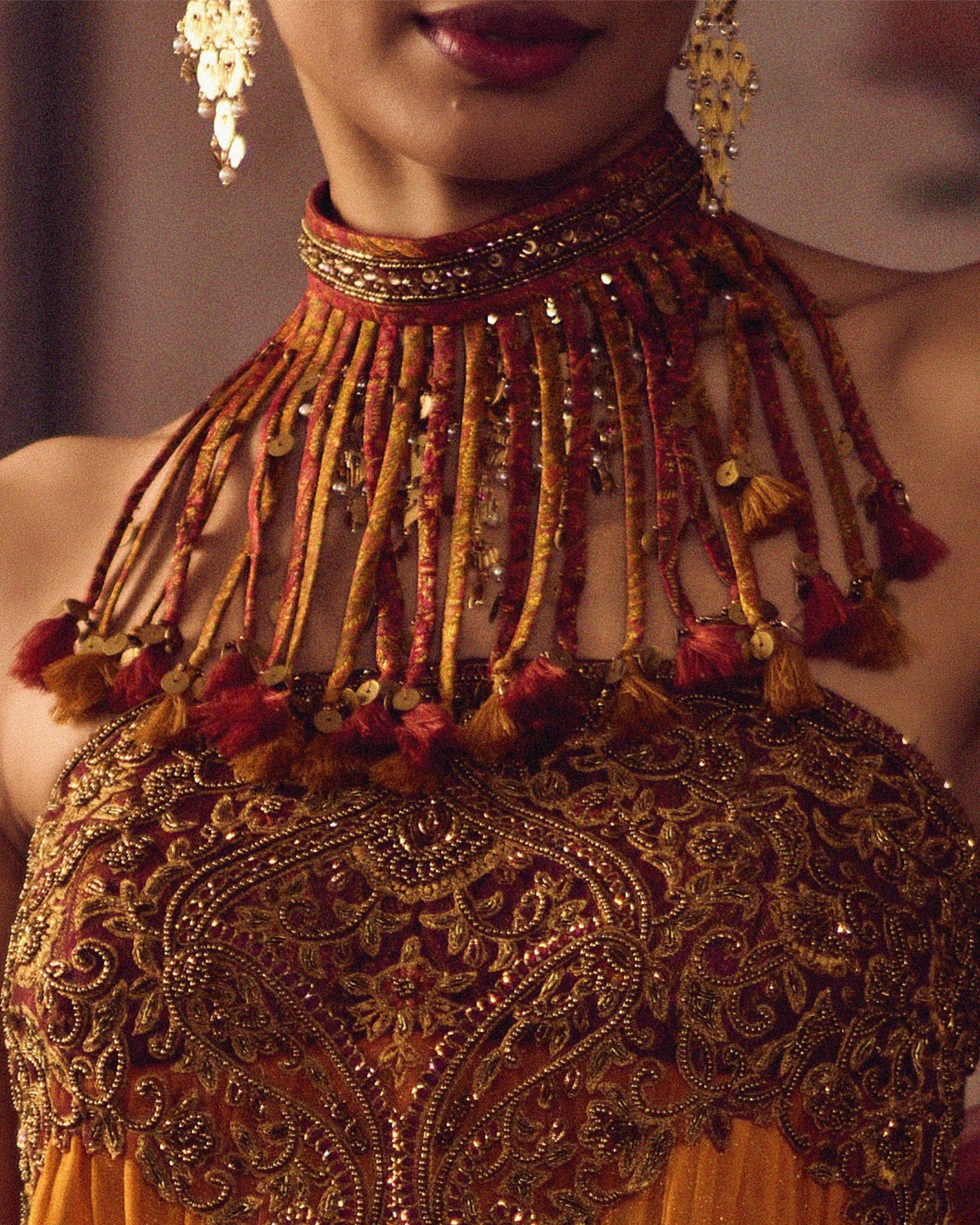 Narangi Tassel choker