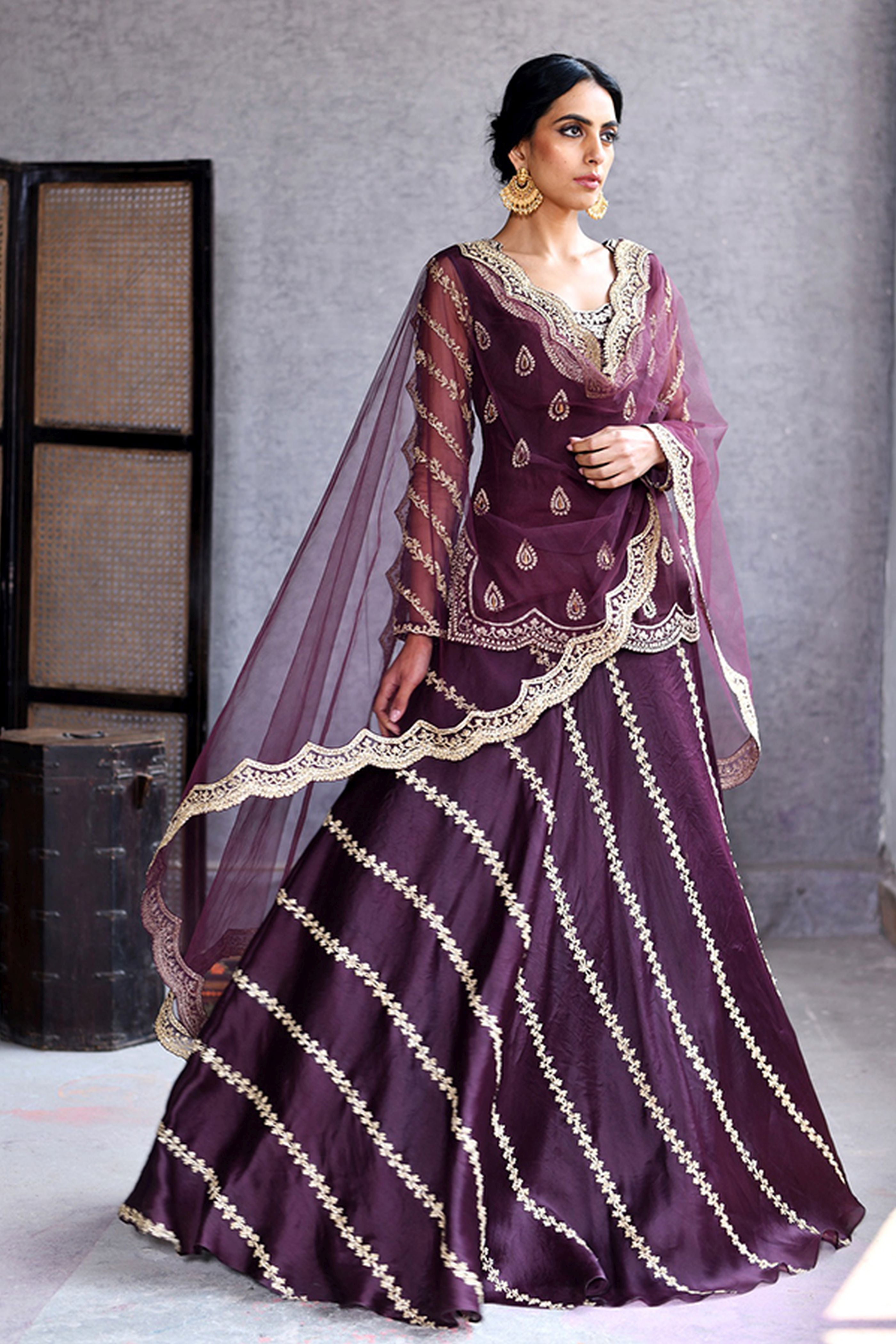 Short Kurta Lehenga With Dupatta