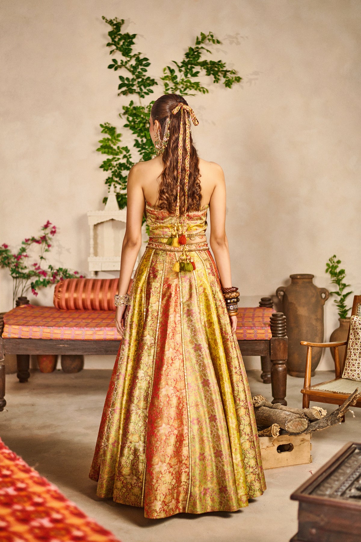 Virsa noor banarasi halter blouse lehenga set
