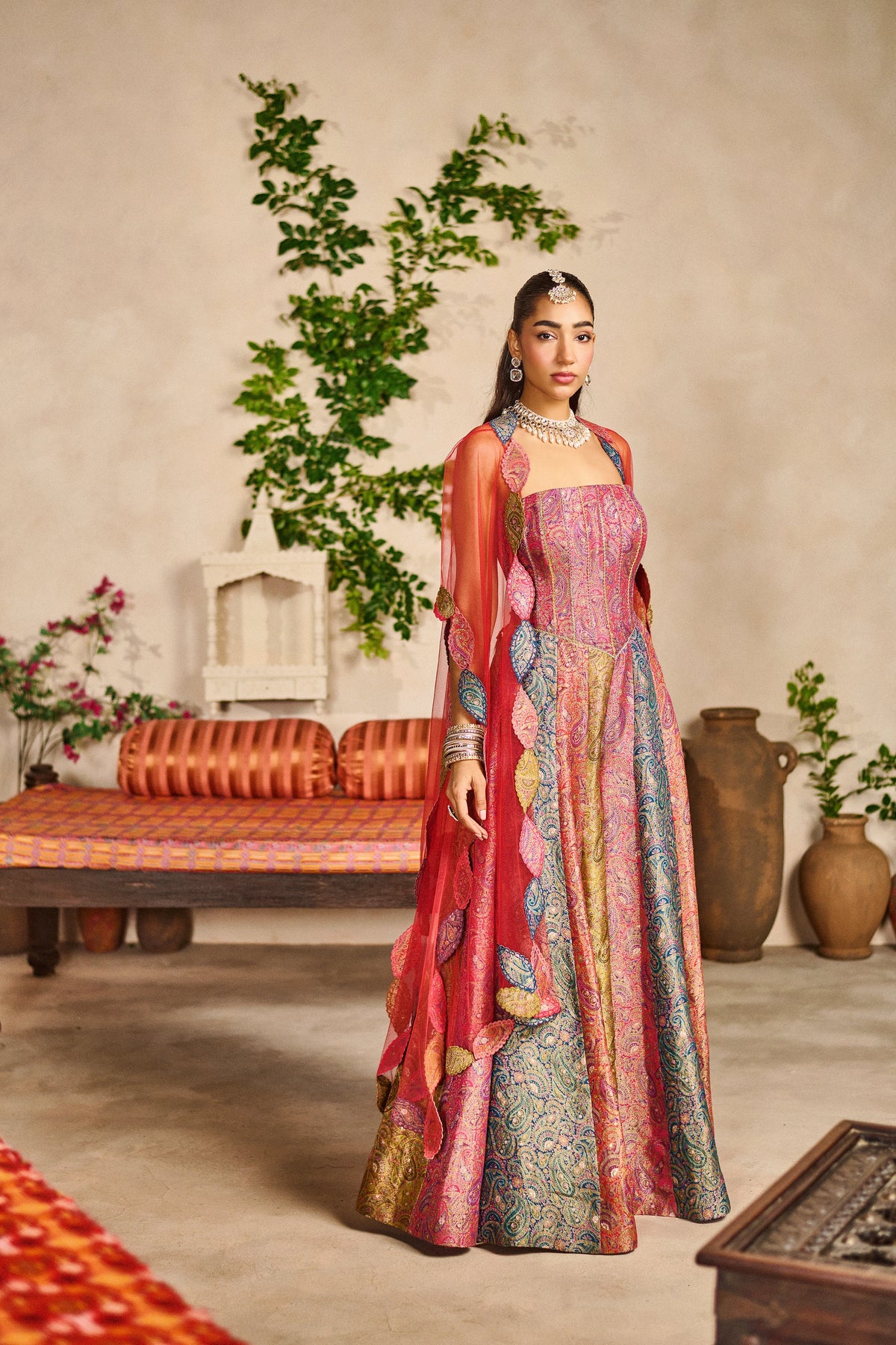 Gulrang banarasi jumpsuit