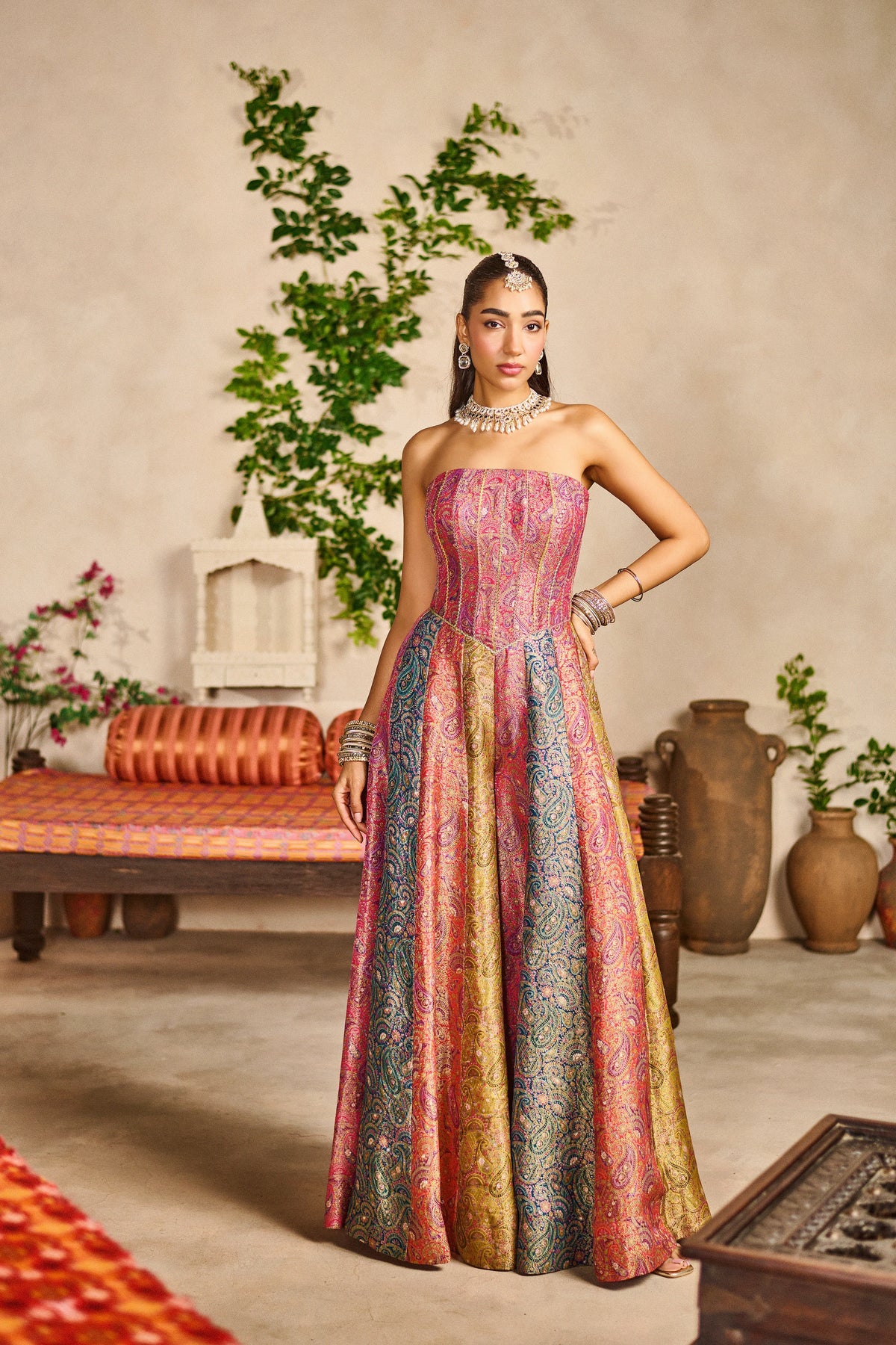 Gulrang banarasi jumpsuit