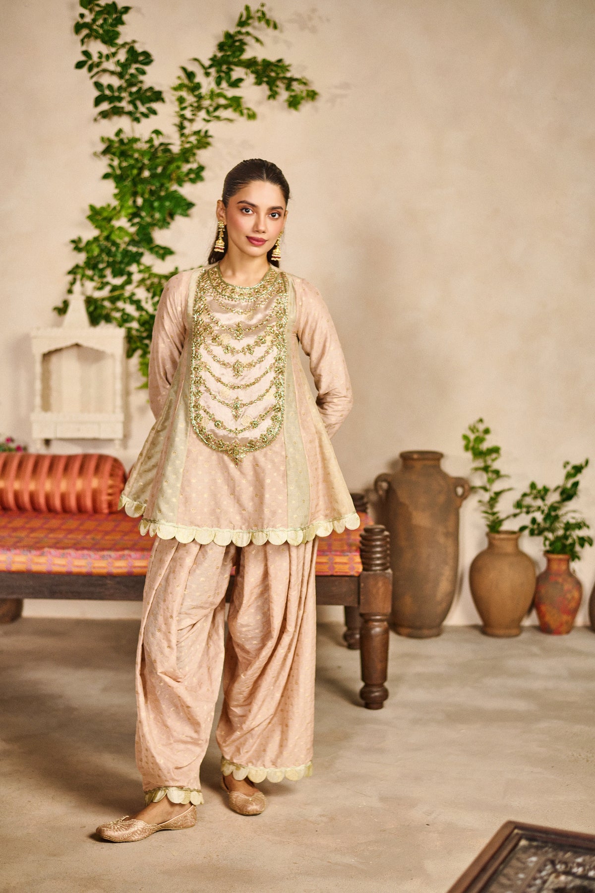 Kashi haar peplum kurta salwar set