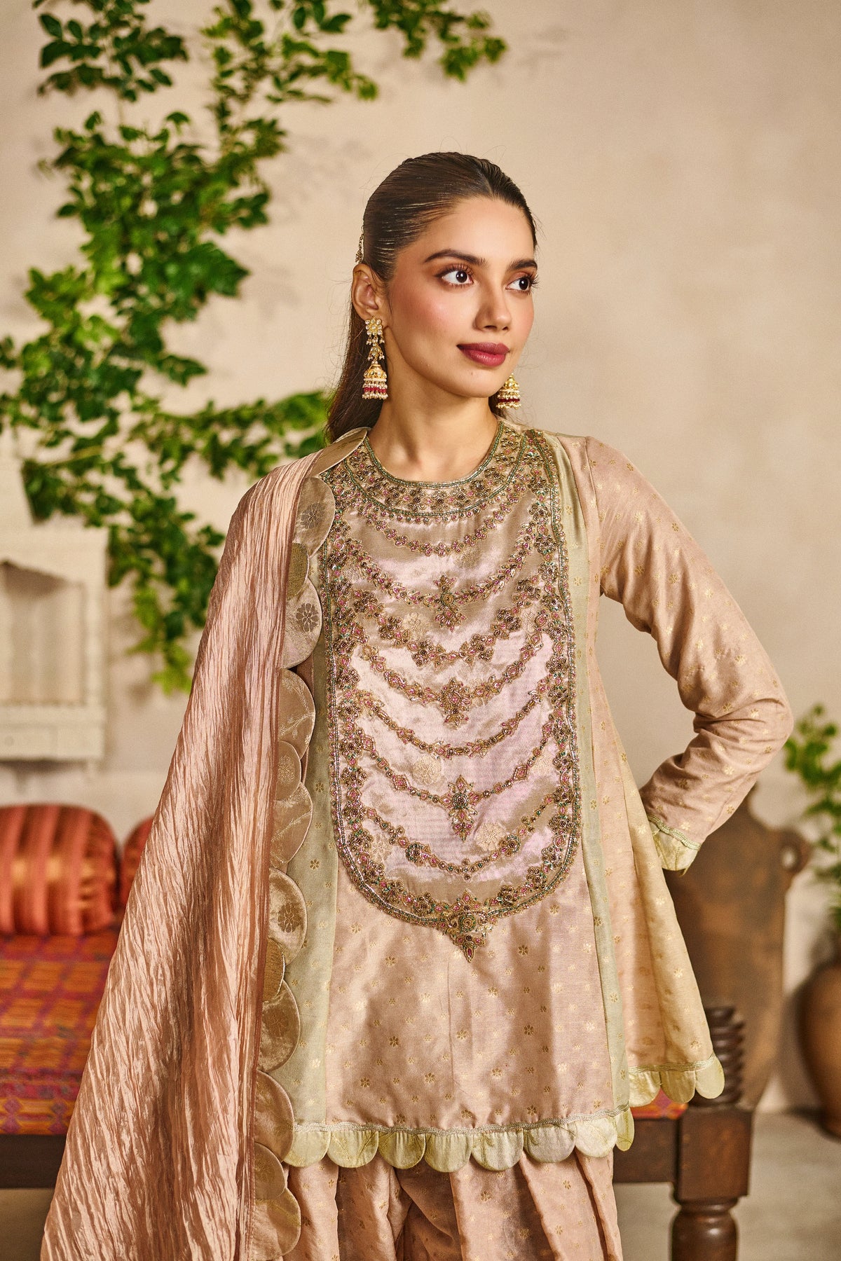 Kashi haar peplum kurta salwar set