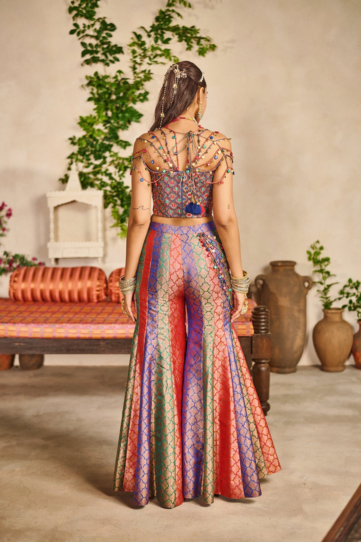 Banjaran trinkle corset garara set
