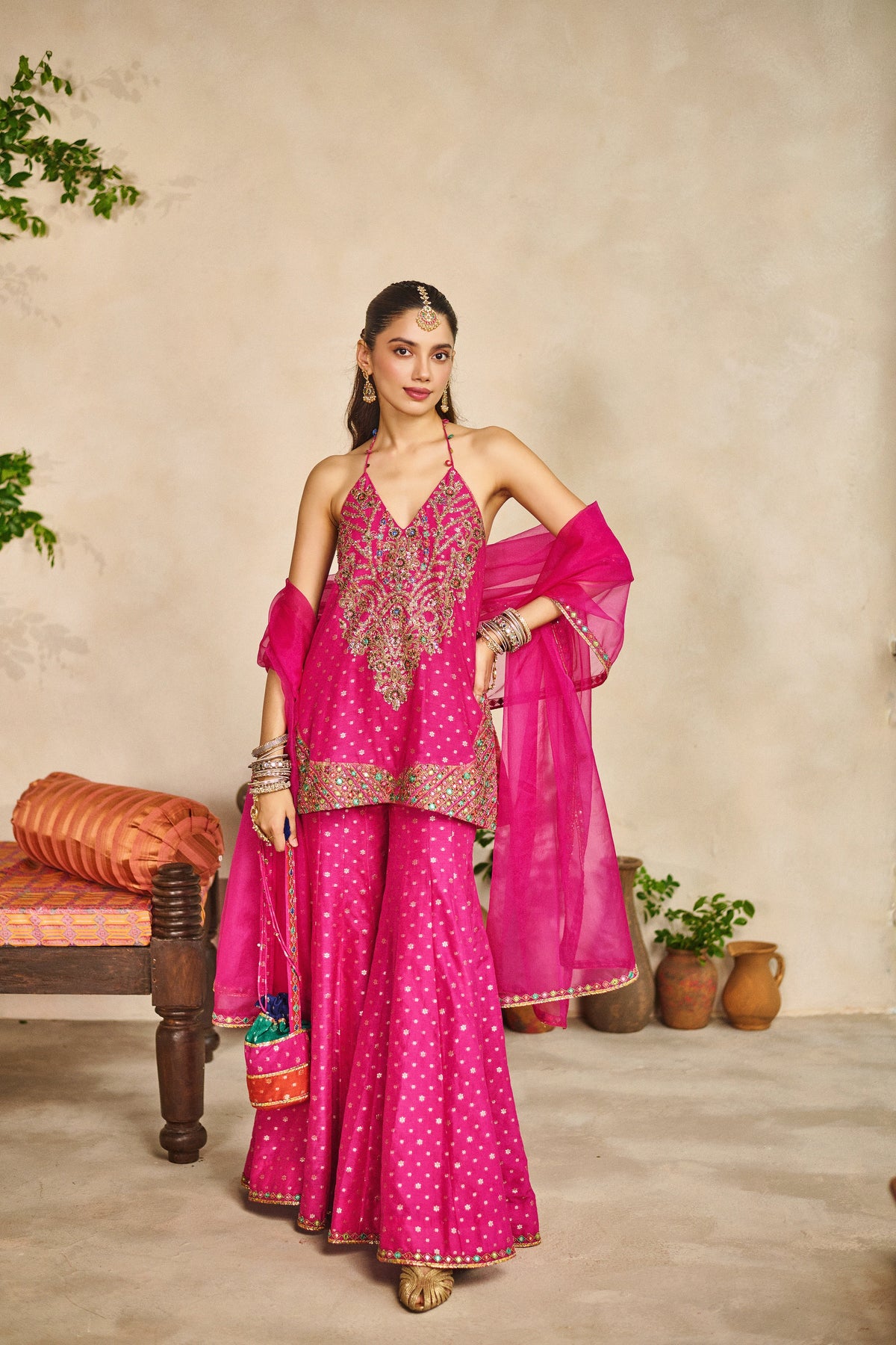 Rangili rani halter kurta garara set