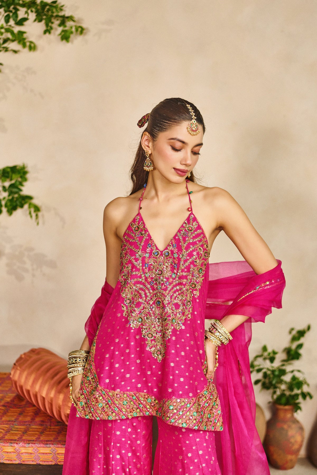 Rangili rani halter kurta garara set