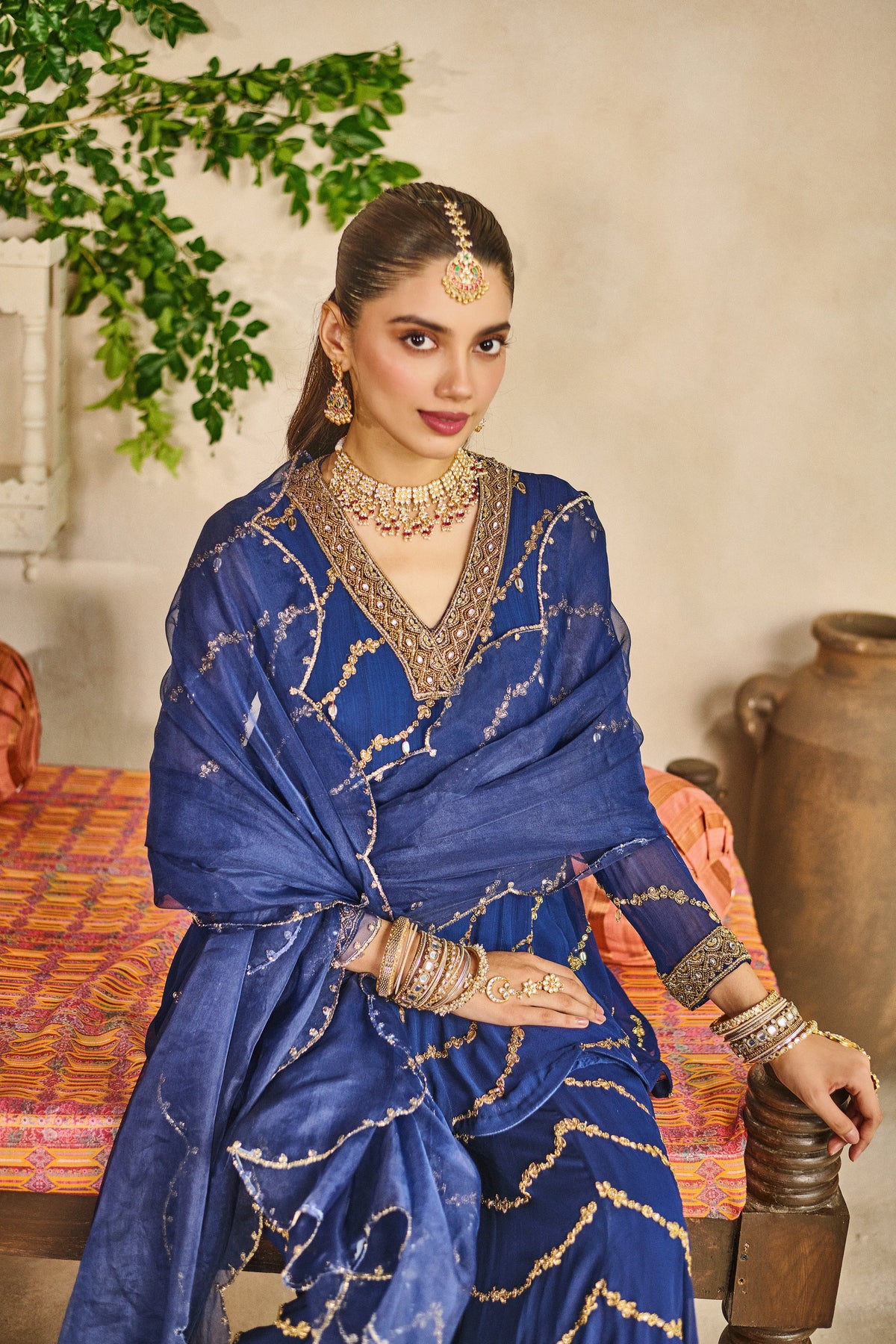 Neel tarang kurta sharara set
