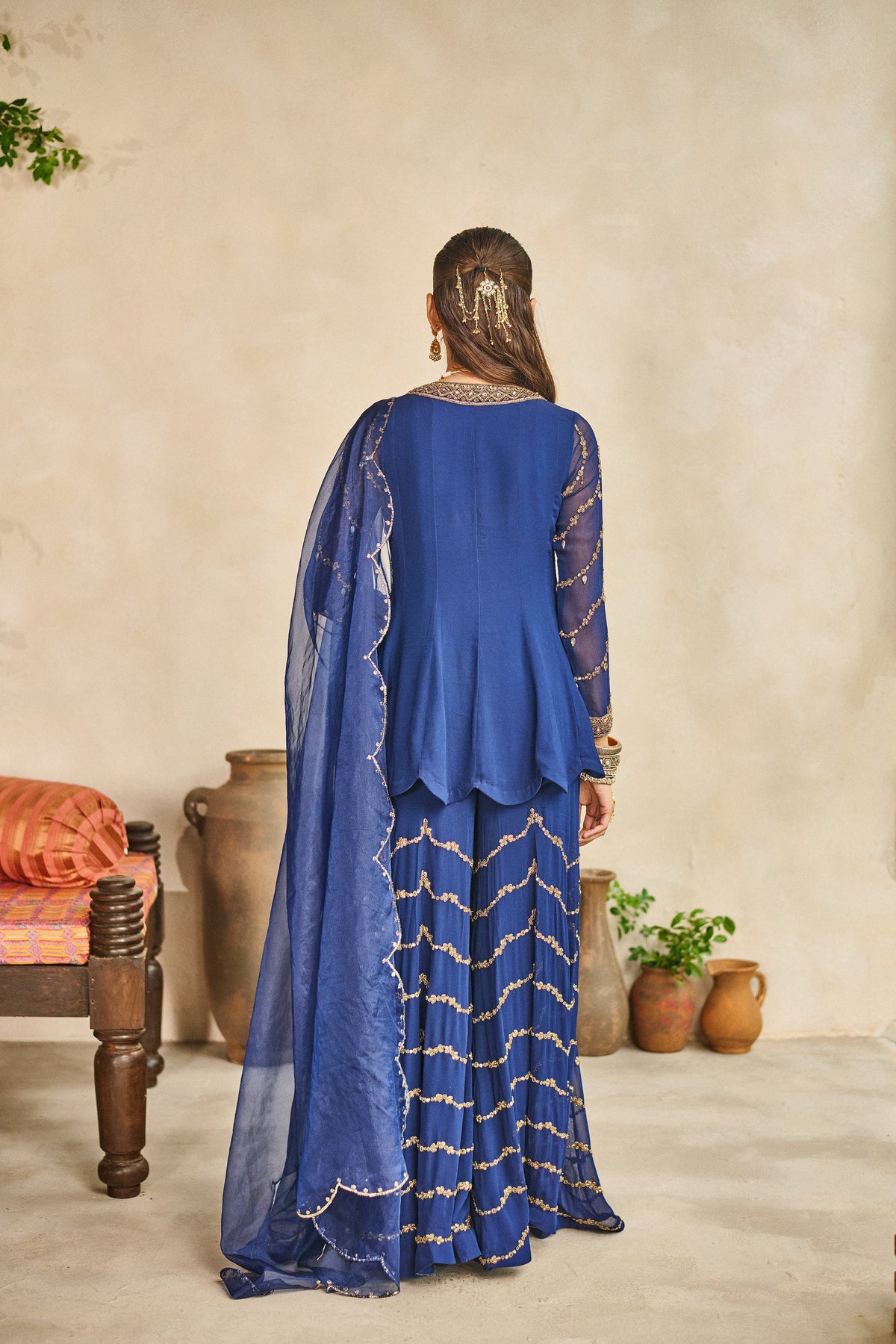 Neel tarang kurta sharara set