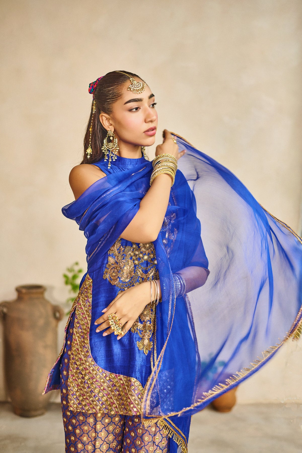 Neel banjaran halter kurta set