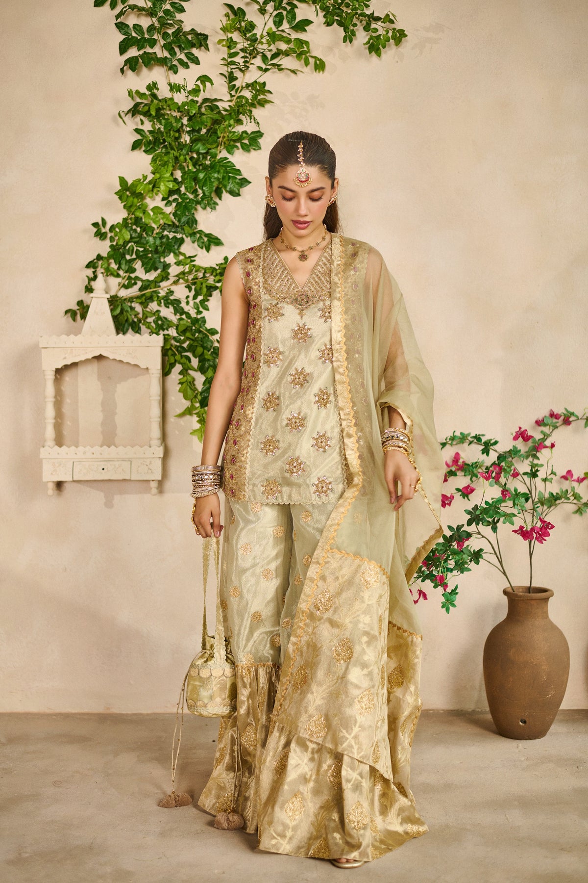 Kashi kanak kurta sharara set