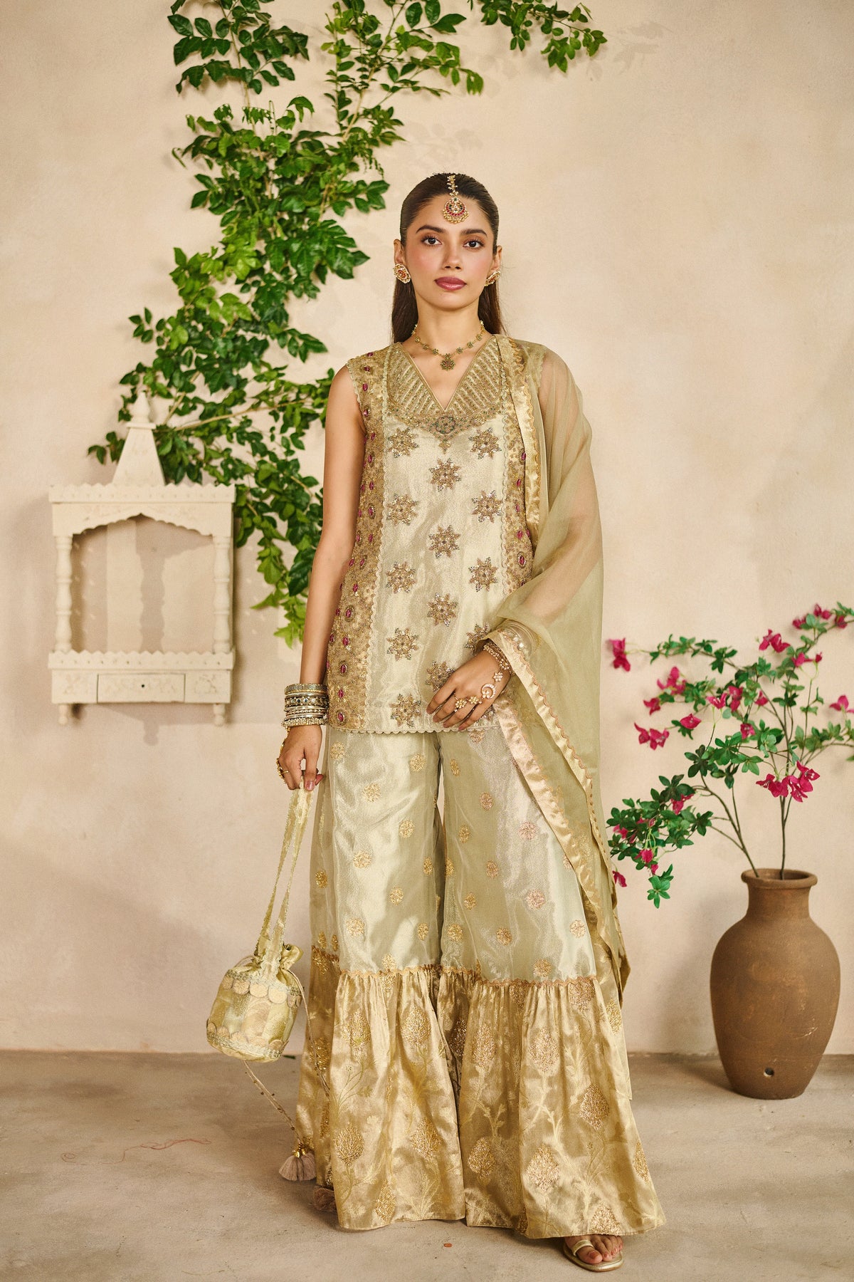 Kashi kanak kurta sharara set