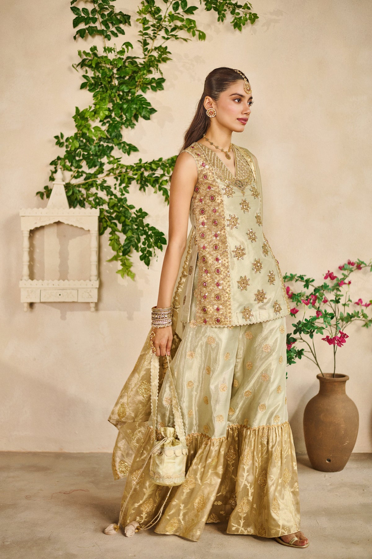 Kashi kanak kurta sharara set