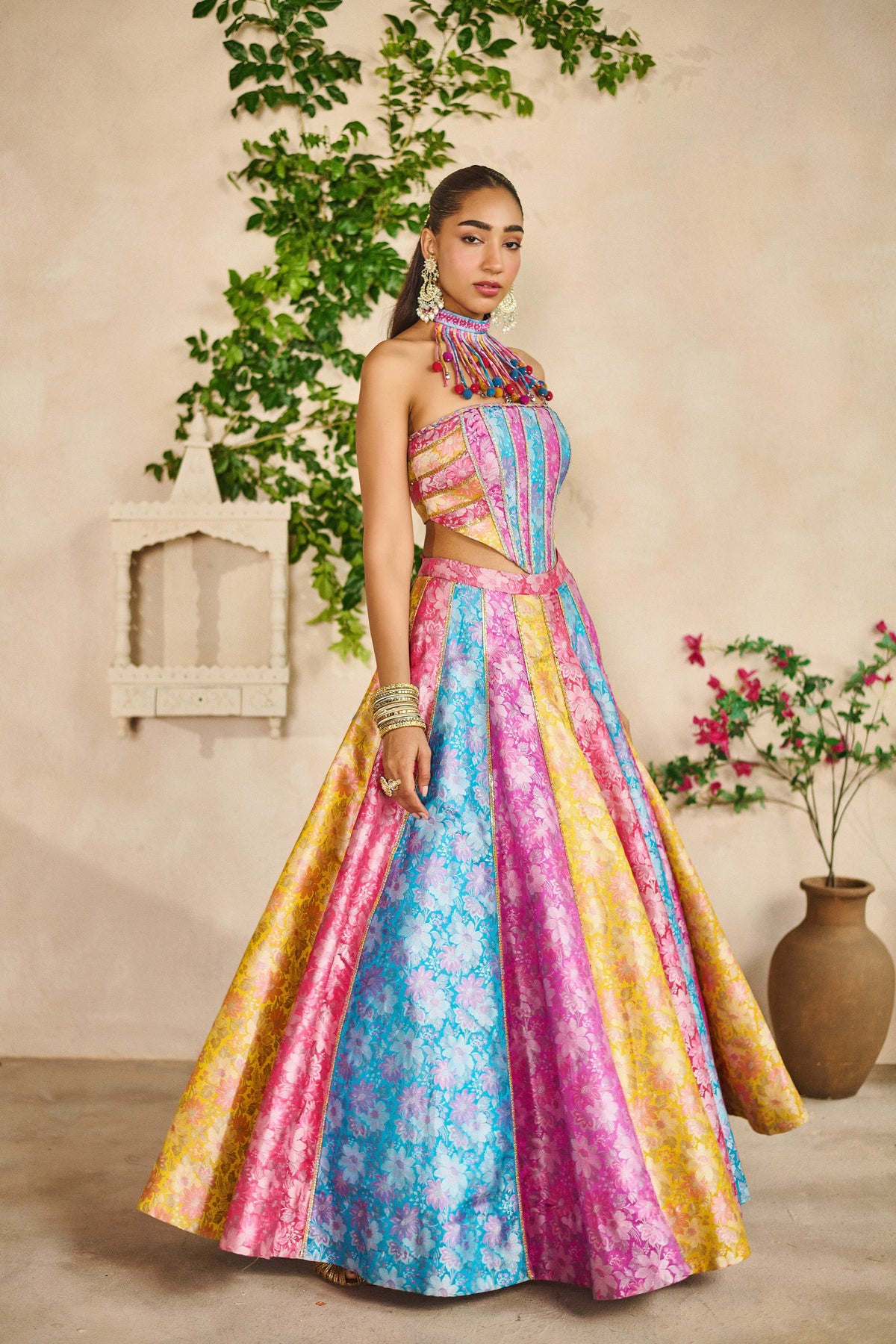 Rangsaaz kali corset lehenga set